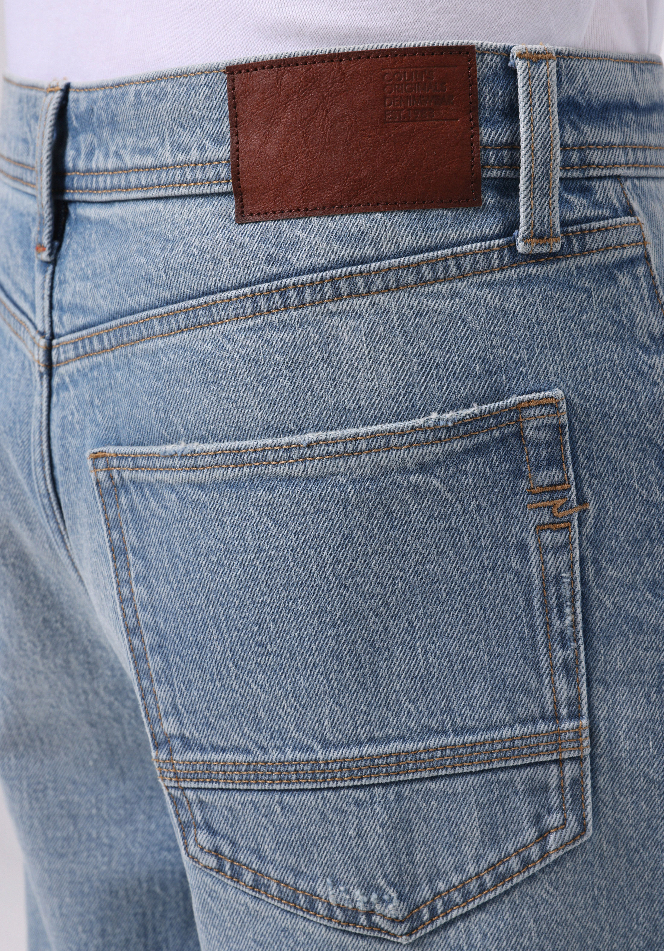 Afișați detalii pentru Straigt Fit Talie Joasă Pantaloni Scurți De Jean İndigo Pentru Bărbați