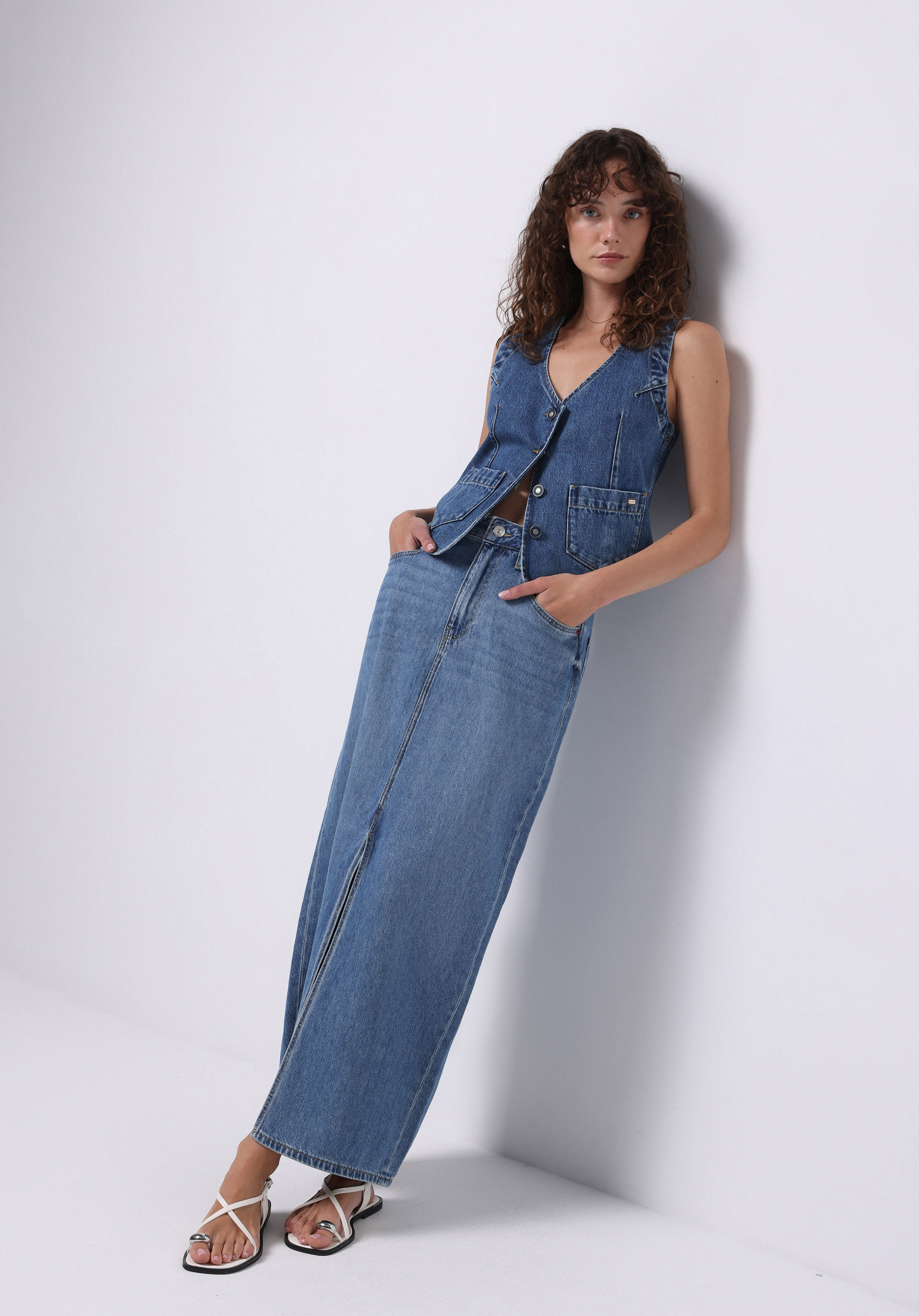 Afișați detalii pentru Fusta De Dama Albastru Slim Fit  Cl1075299