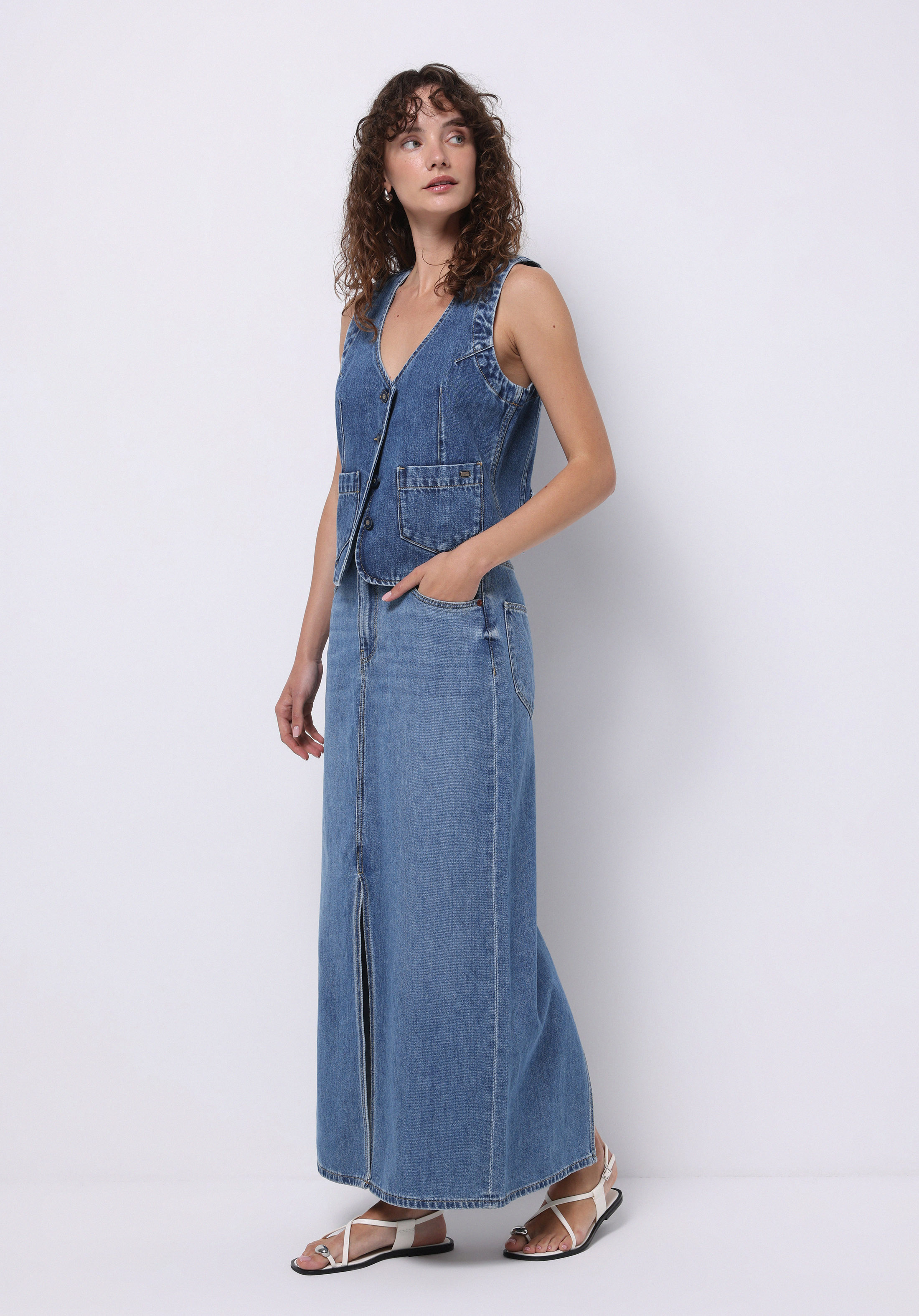 Afișați detalii pentru Fusta De Dama Albastru Slim Fit  Cl1075299