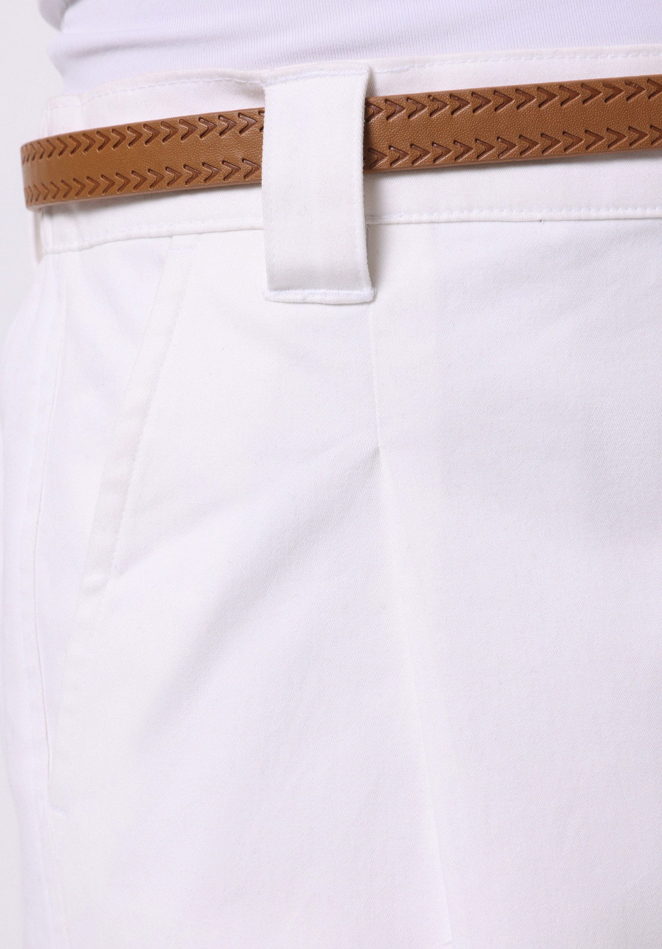 Afișați detalii pentru Short / Pantaloni Scurti De Dama Alb Slim Fit  Cl1074658