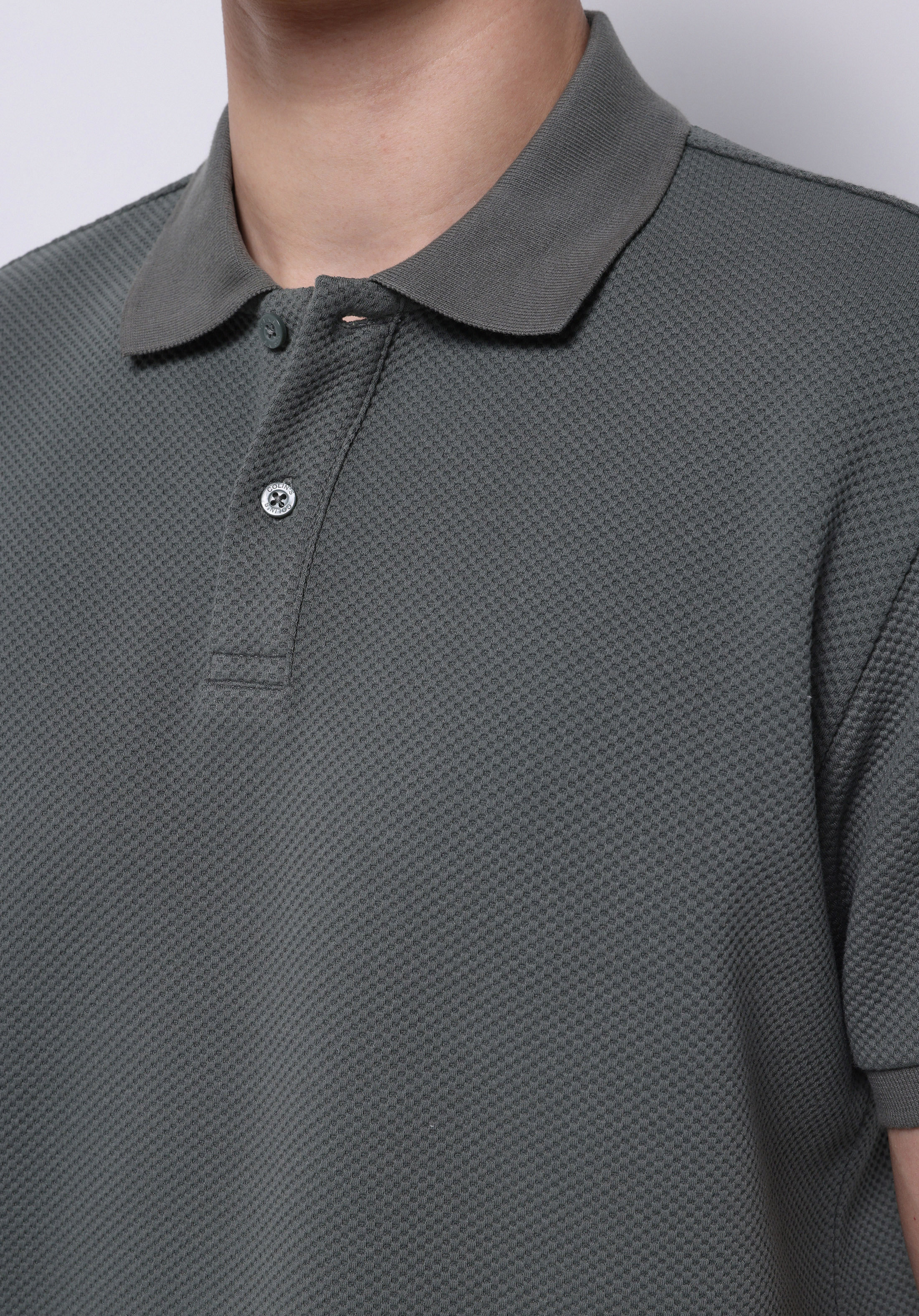Afișați detalii pentru Tricou Polo Cu Maneca Scurta De Barbati Kaki Regular Fit  Cl1074715