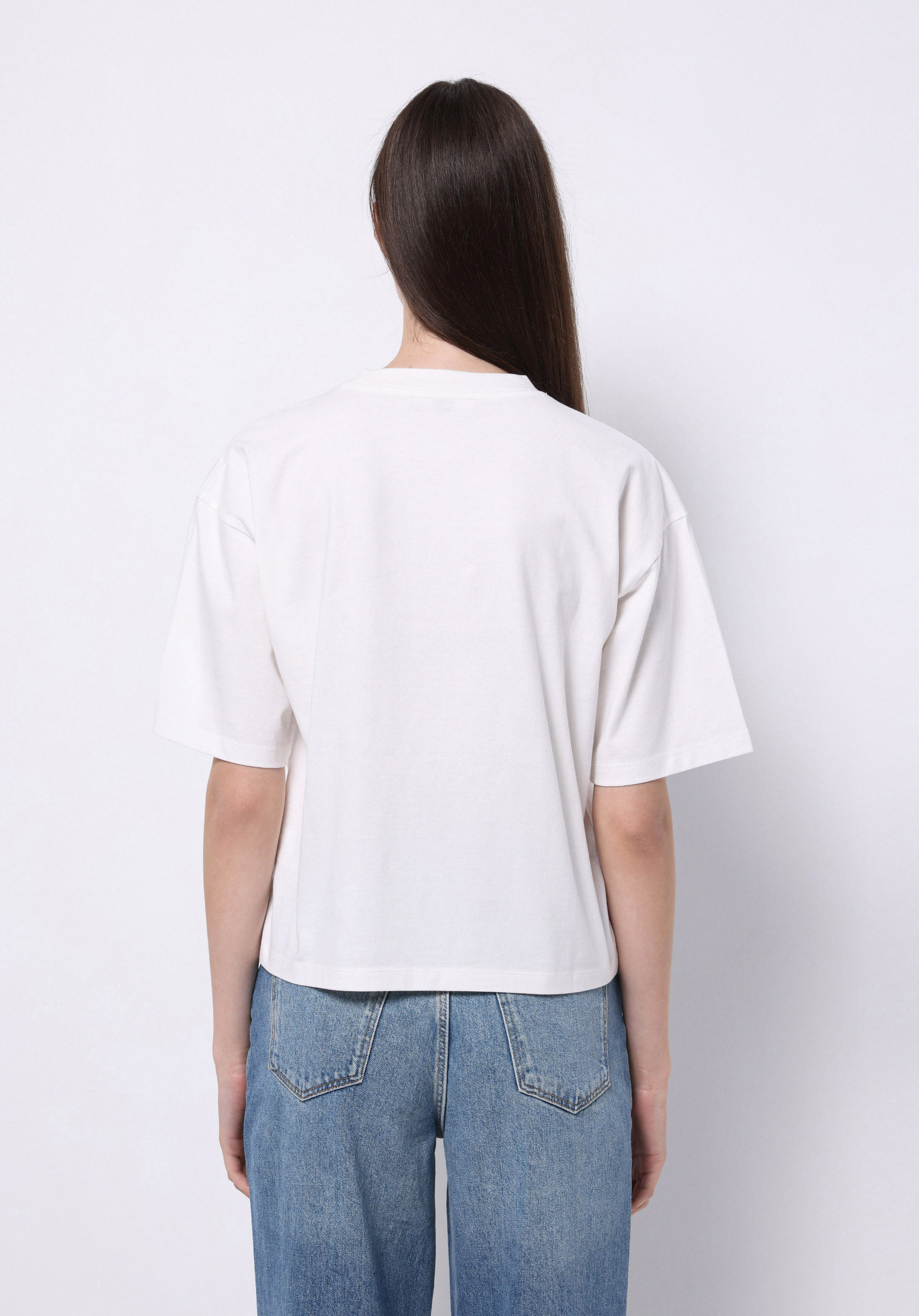 Afișați detalii pentru Tricou Cu Maneca Scurta De Dama Alb Regular Fit  Cl1074385