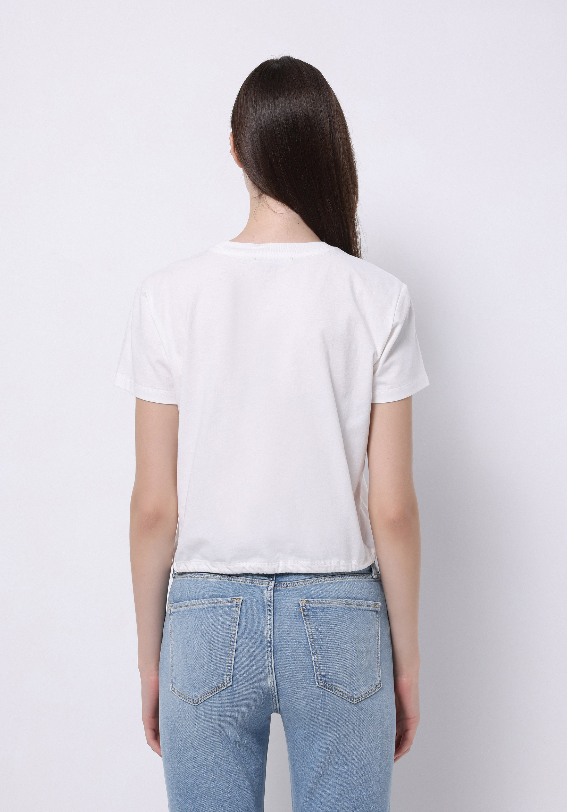 Afișați detalii pentru Bluza Cu Maneca Scurta De Dama Alb Regular Fit  Cl1074586