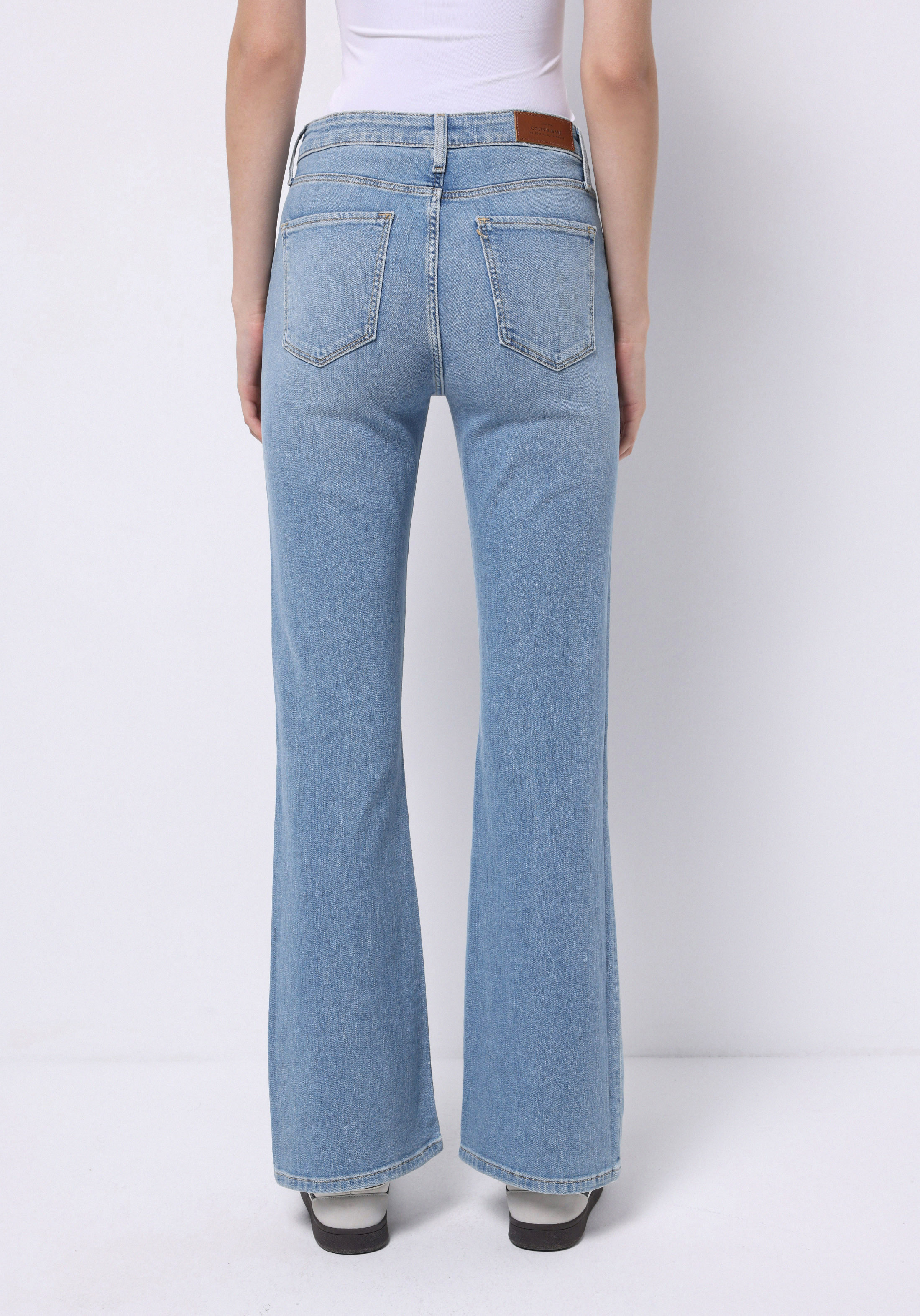 Afișați detalii pentru Regular Fit Mid Waist Bootcut Blugi İndigo Pentru Femei