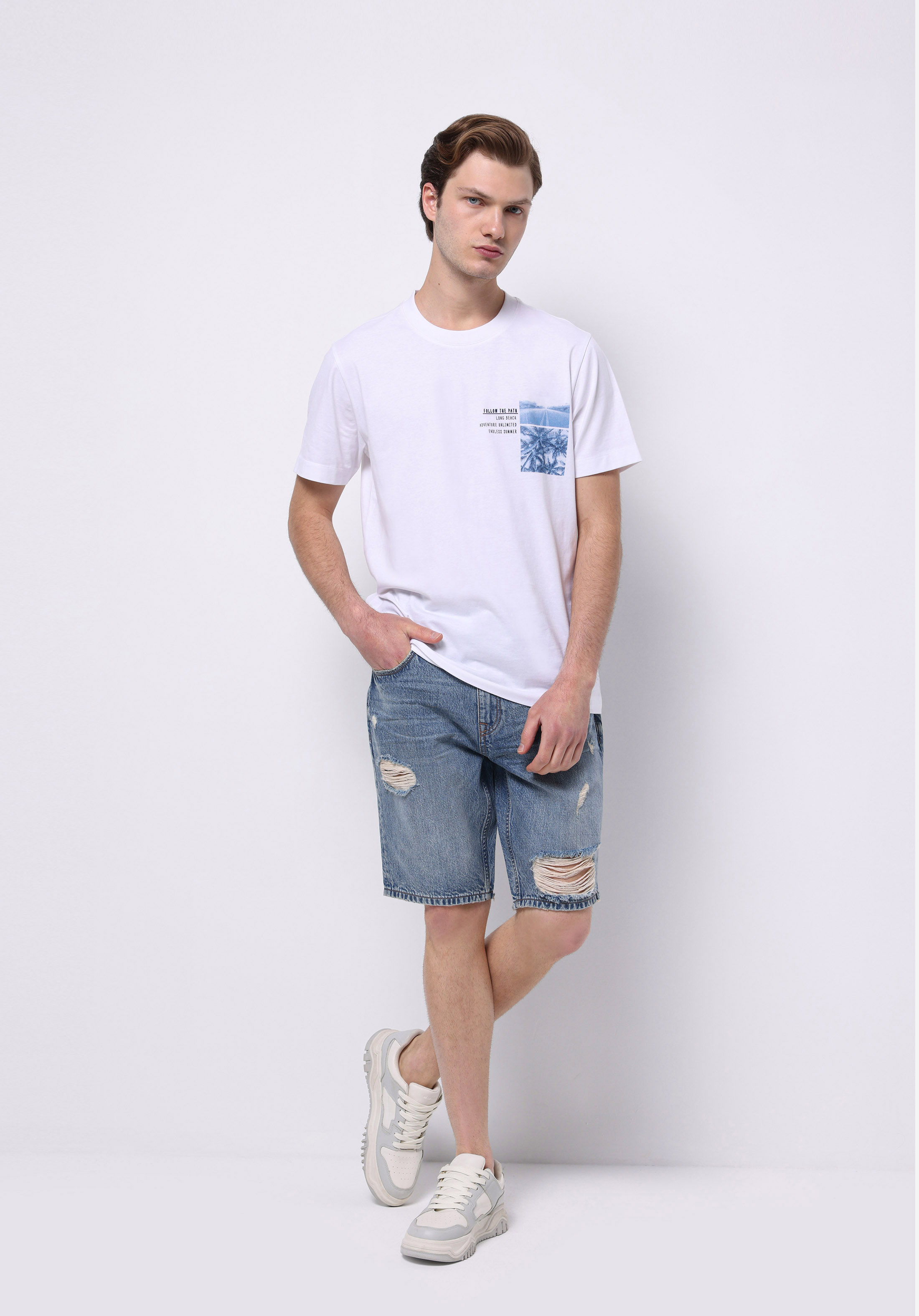 Afișați detalii pentru Short / Pantaloni Scurti De Barbati Denim Regular Fit  Cl1073801