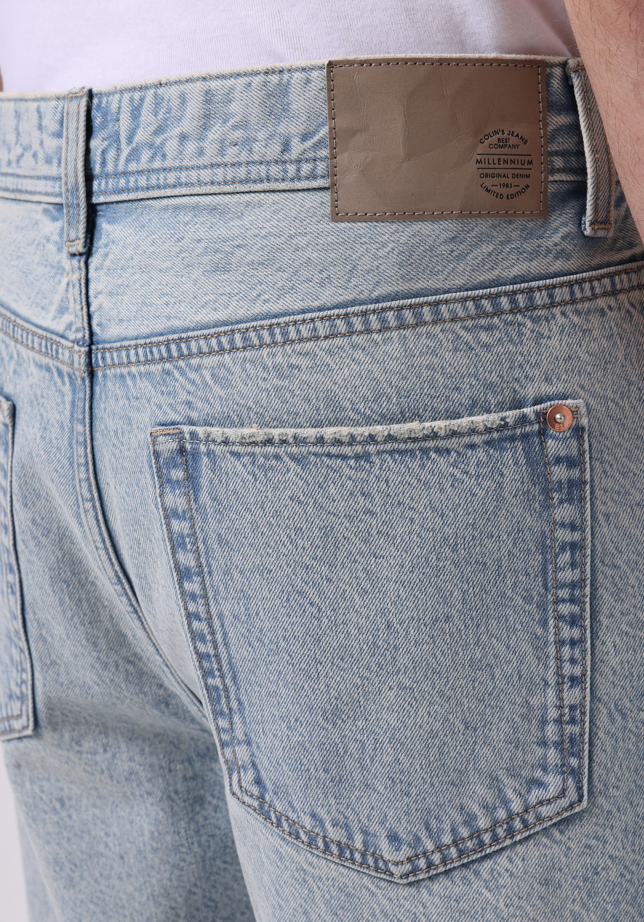 Afișați detalii pentru Short / Pantaloni Scurti De Barbati Albastru Loose Straight Fit  Cl1074447
