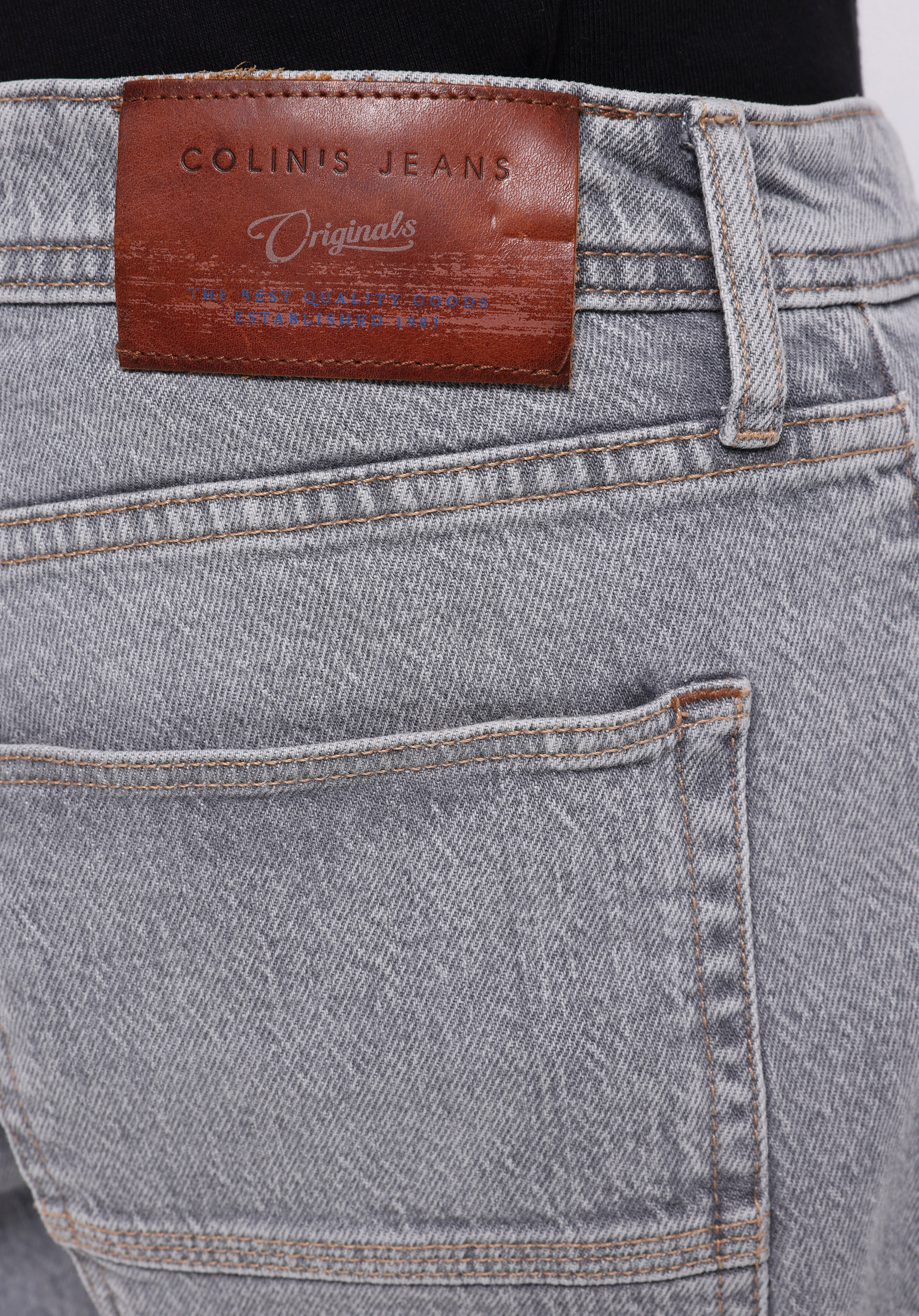 Afișați detalii pentru Pantaloni Scurți De Jeans Gri Pentru Bărbați Cu Talie Joasă
