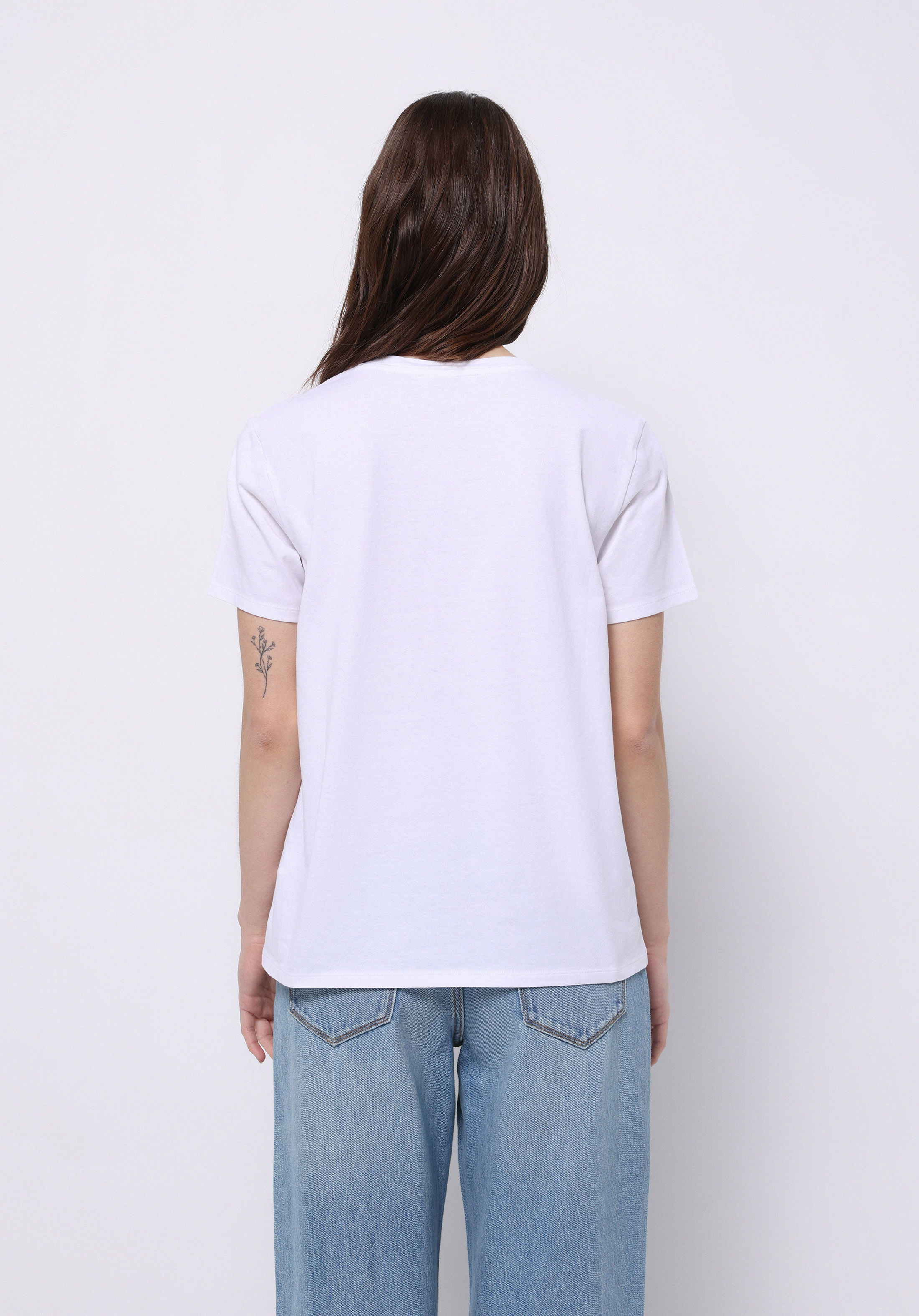 Afișați detalii pentru Tricou Cu Maneca Scurta De Dama Alb Regular Fit  Cl1074309