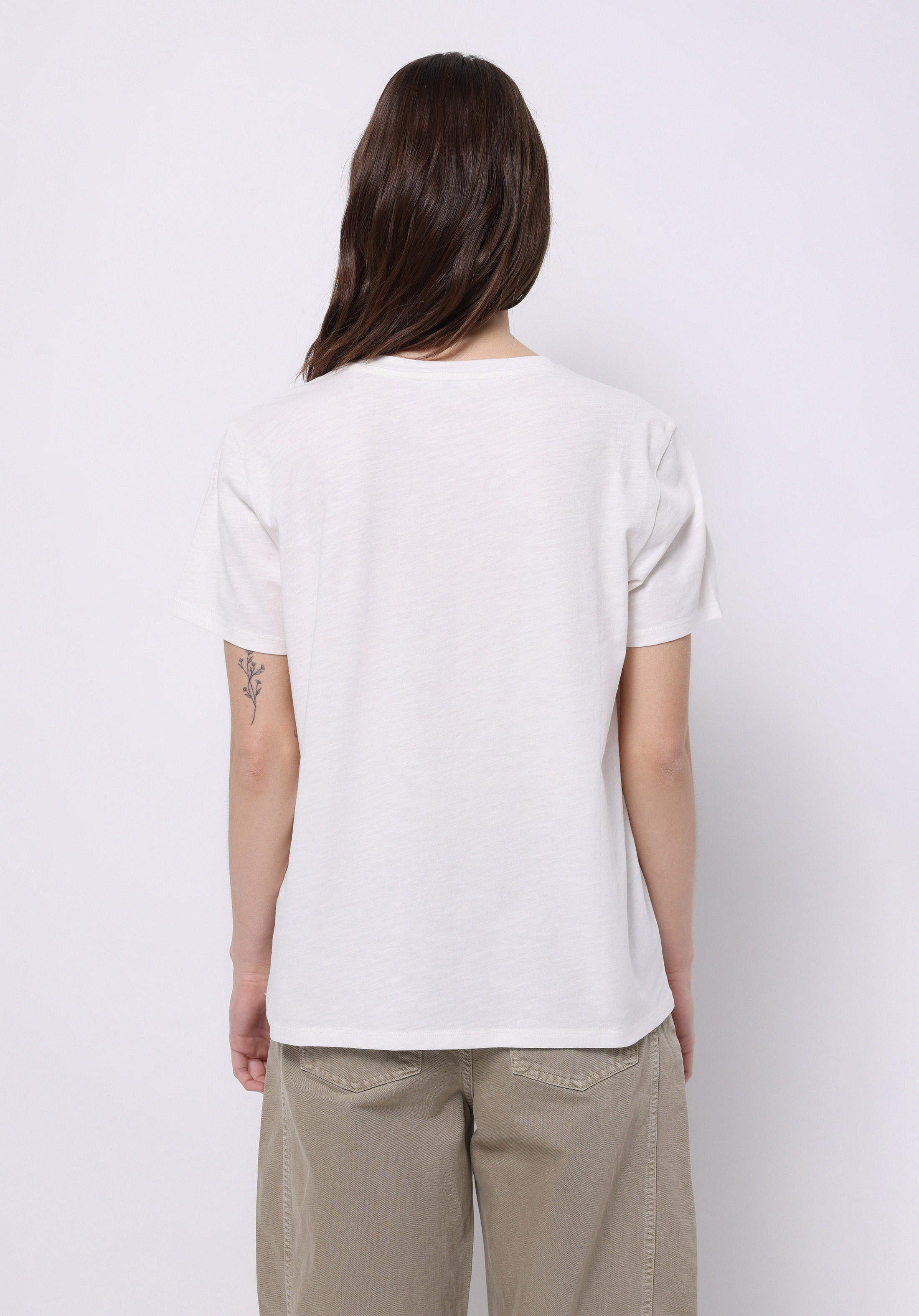 Afișați detalii pentru Tricou Cu Maneca Scurta De Dama Alb Regular Fit  Cl1074318