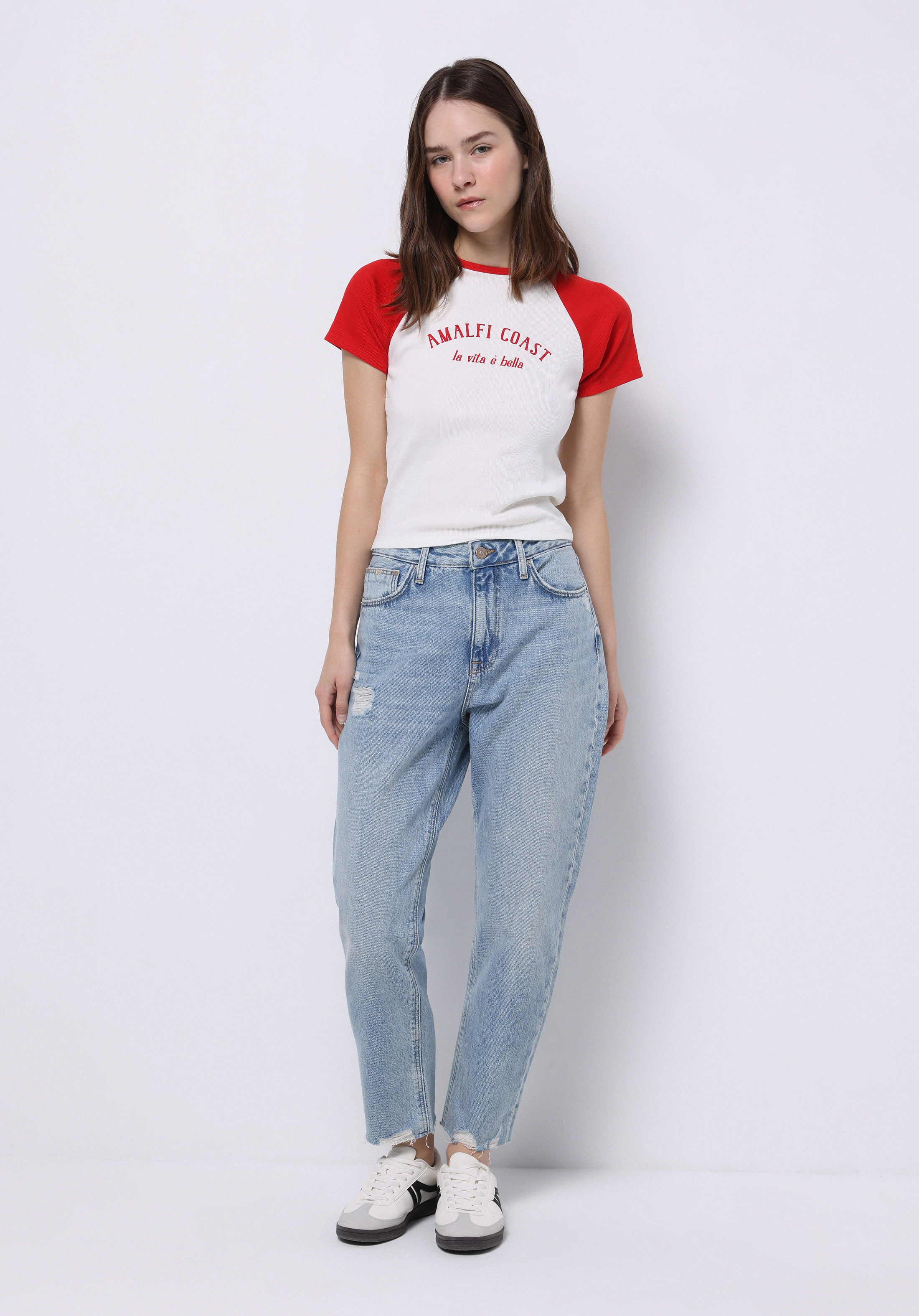 Afișați detalii pentru Tricou Cu Maneca Scurta De Dama Alb Slim Fit  Cl1074327