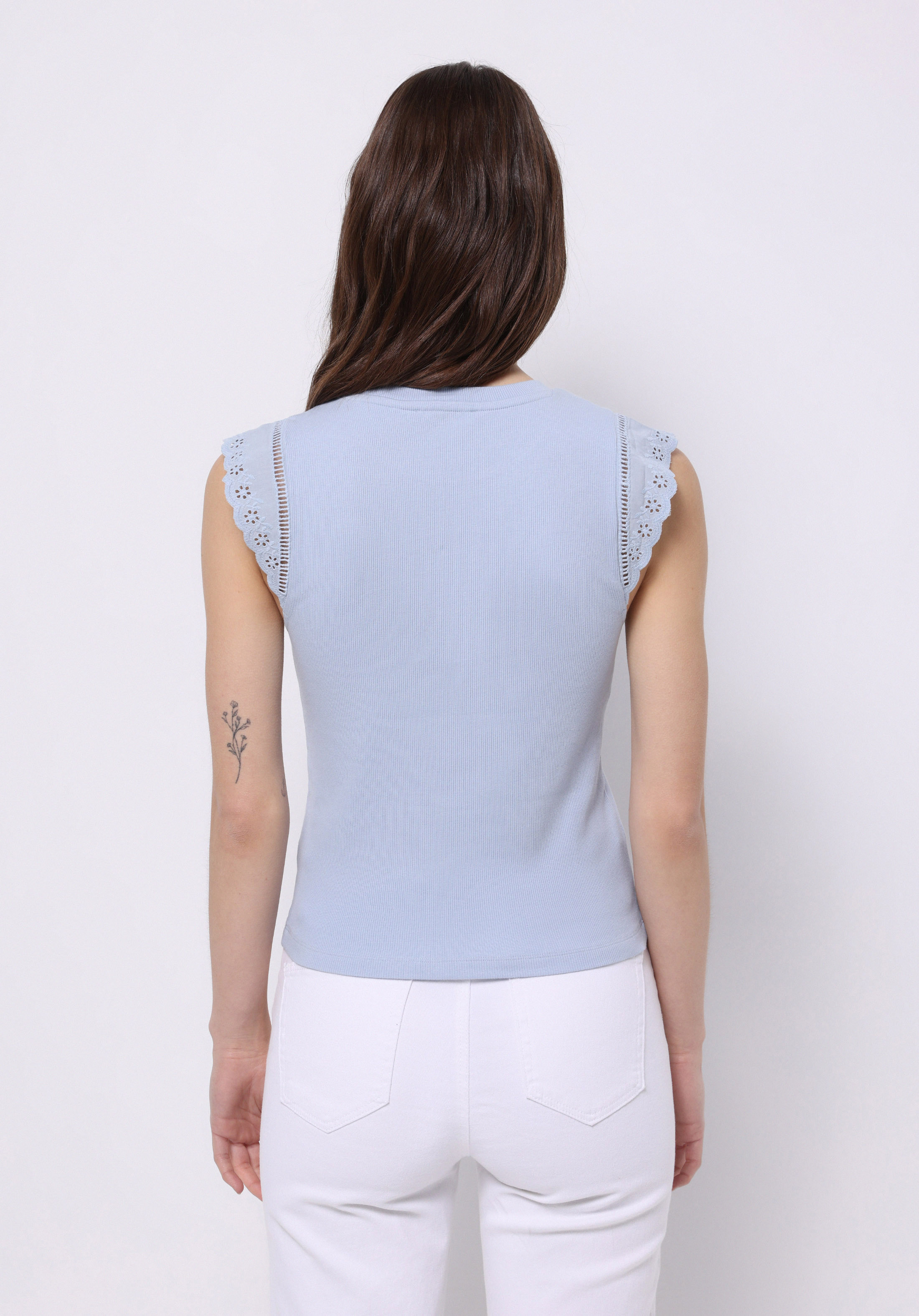 Afișați detalii pentru Bluza Cu Maneca Scurta De Dama Albastru Slim Fit  Cl1074541