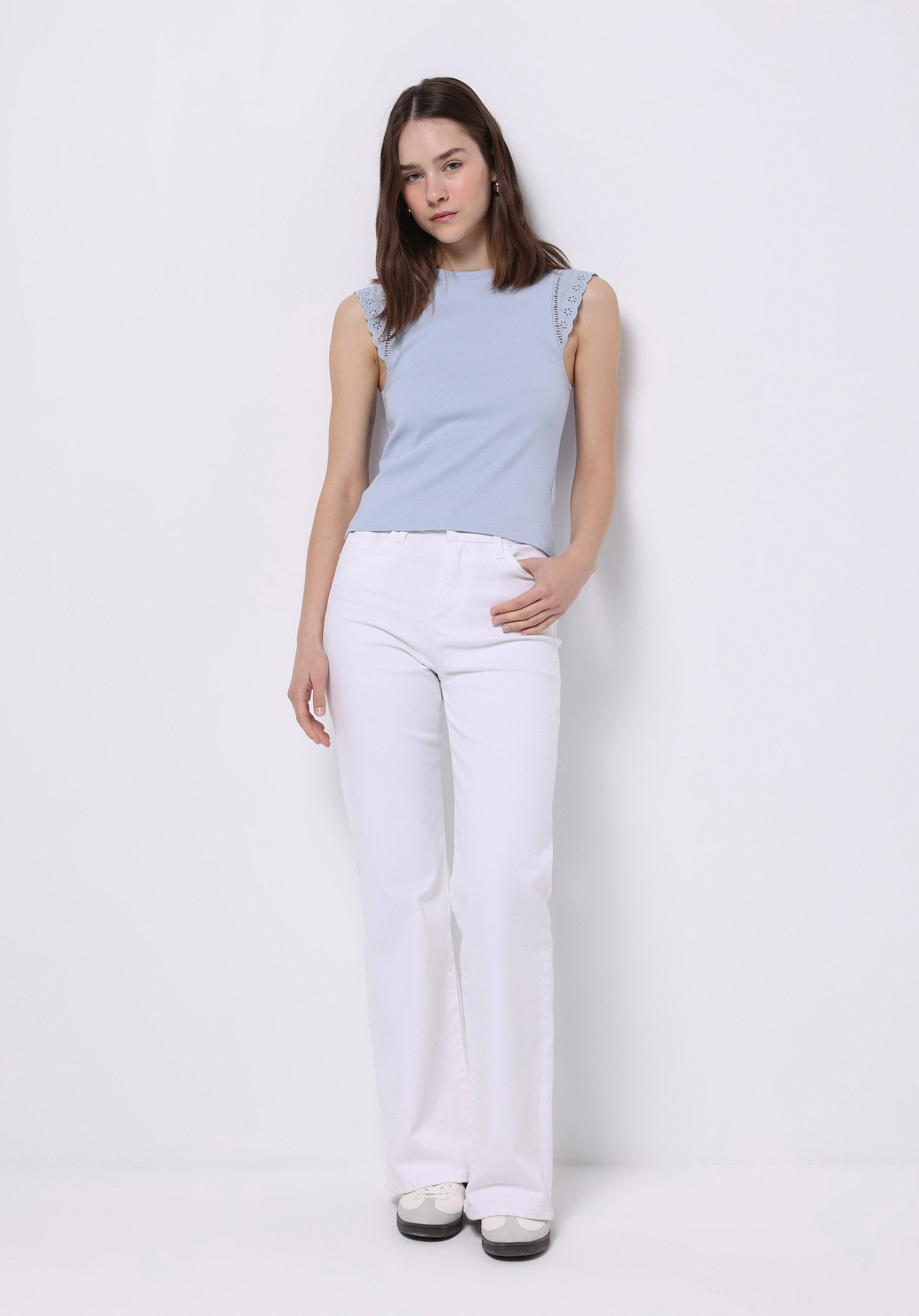 Afișați detalii pentru Bluza Cu Maneca Scurta De Dama Albastru Slim Fit  Cl1074541