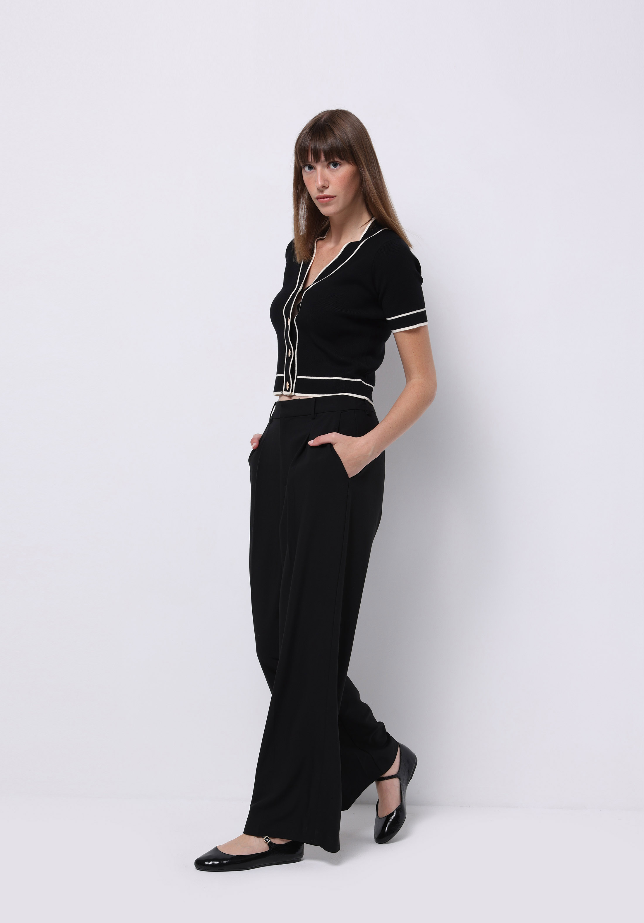 Afișați detalii pentru Cardigan De Dama Negru Regular Fit  Cl1075703