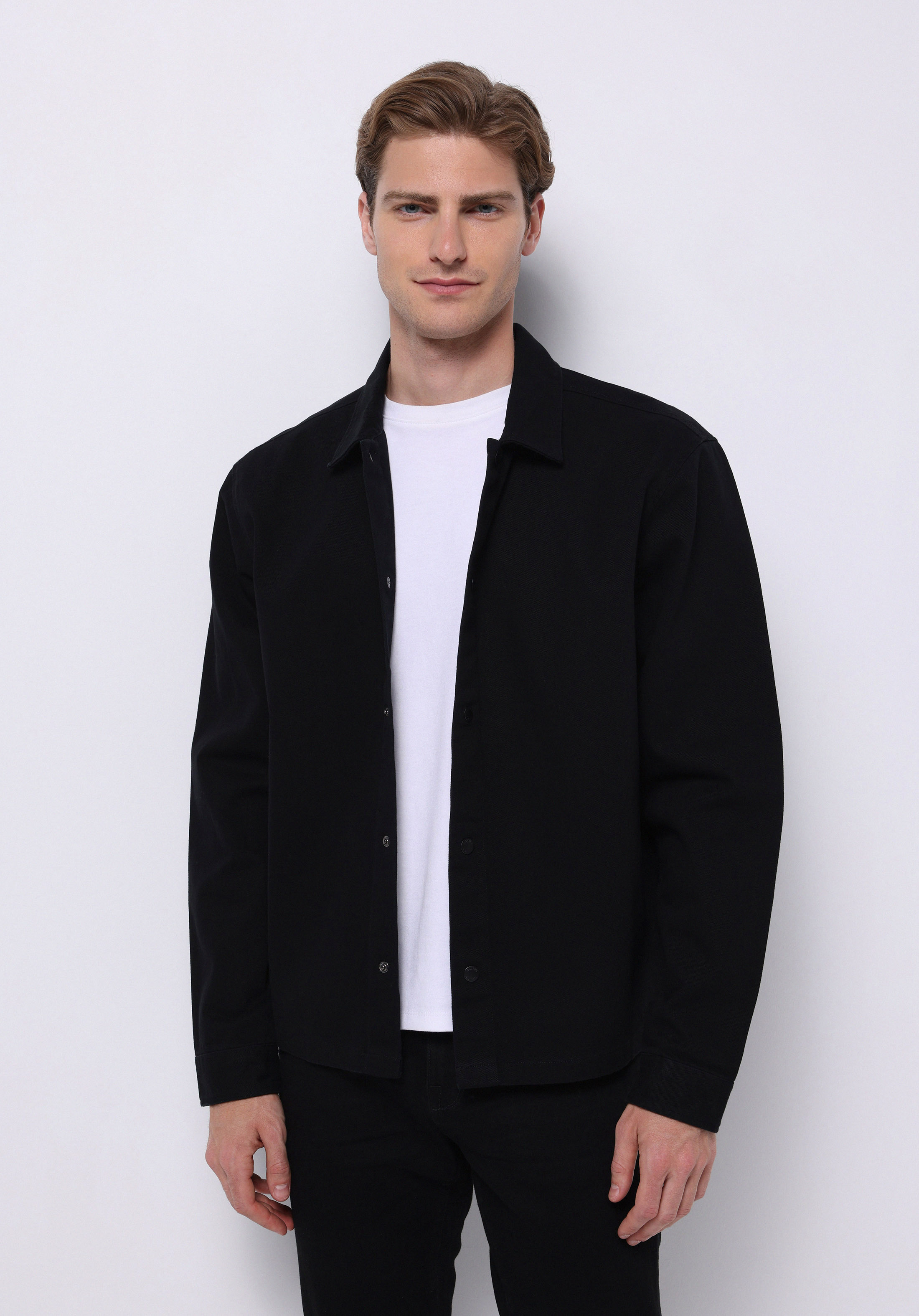 Afișați detalii pentru Jachetă De Barbati Negru Crop Fit  Cl1075308