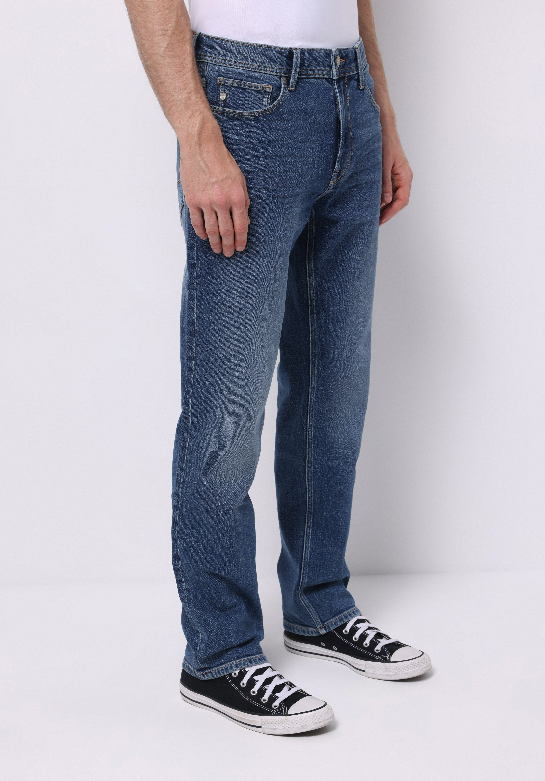Afișați detalii pentru Pantaloni De Barbati Albastru Regular Fit 045 David Cl1076528