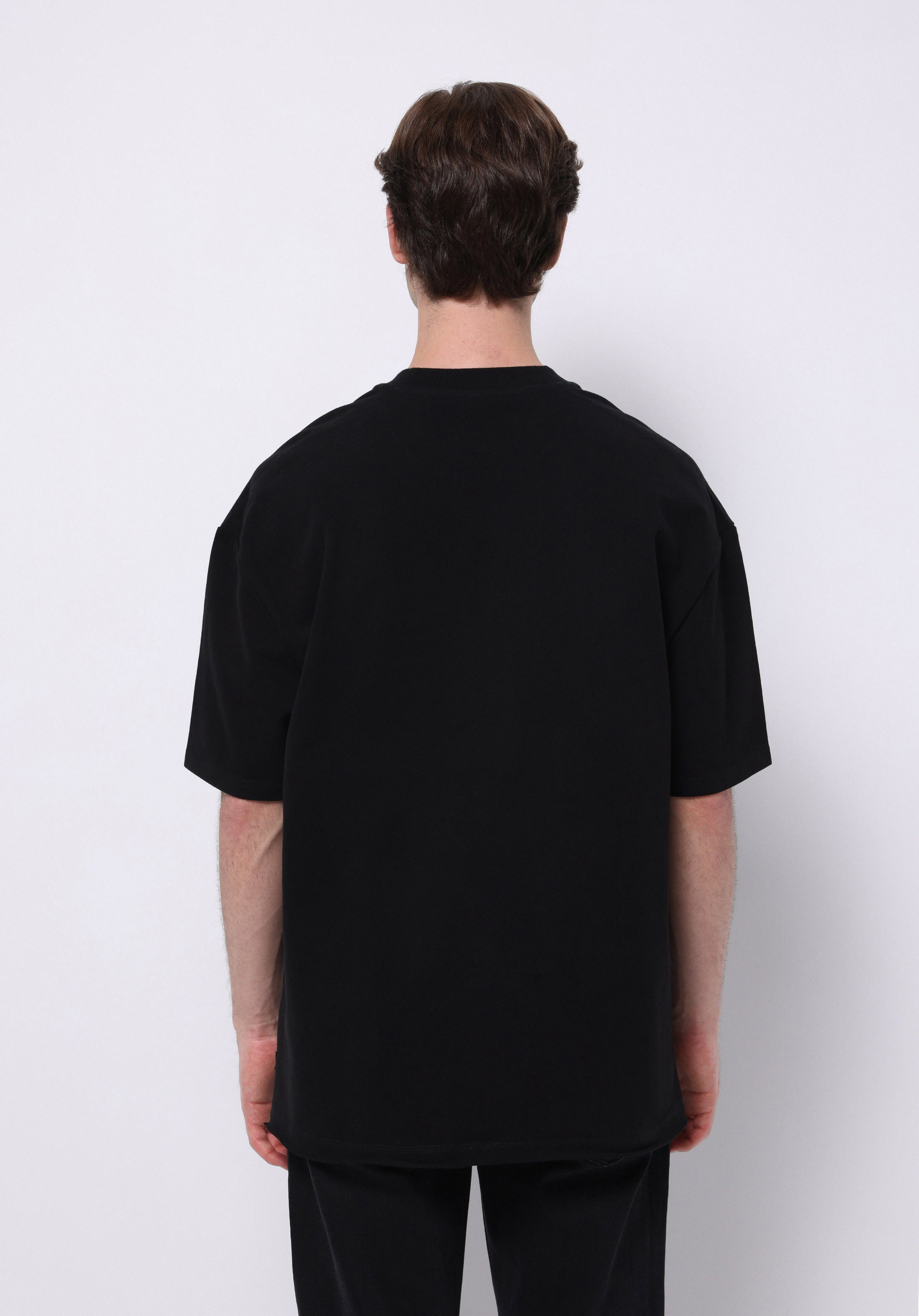 Afișați detalii pentru Tricou Cu Maneca Scurta De Barbati Negru Oversize Fit  Cl1075370