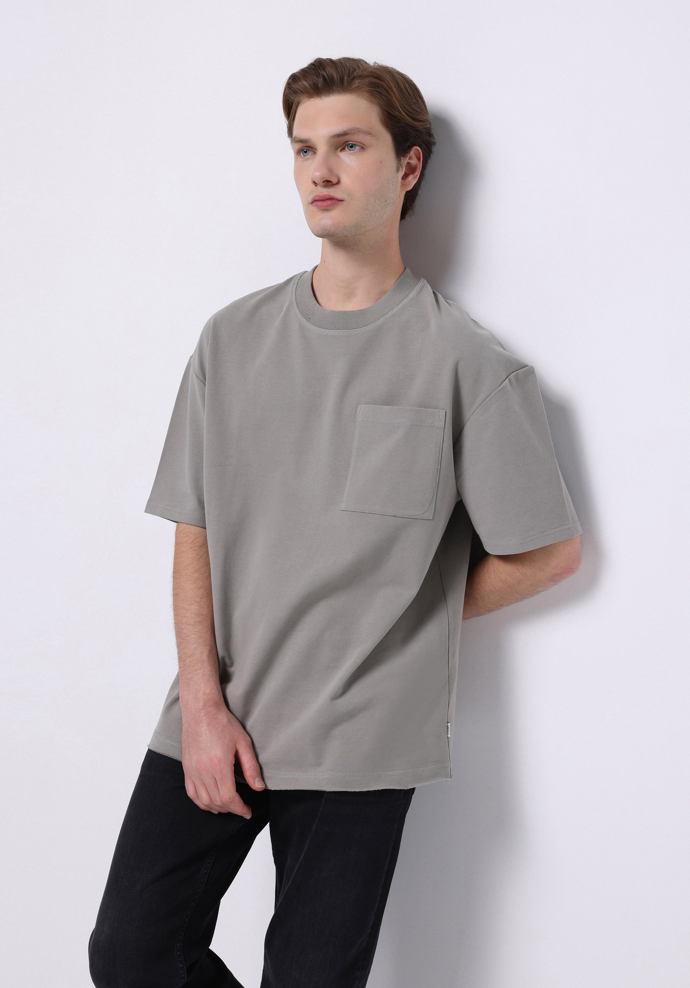 Afișați detalii pentru Tricou Cu Maneca Scurta De Barbati Verde Oversize Fit  Cl1075370