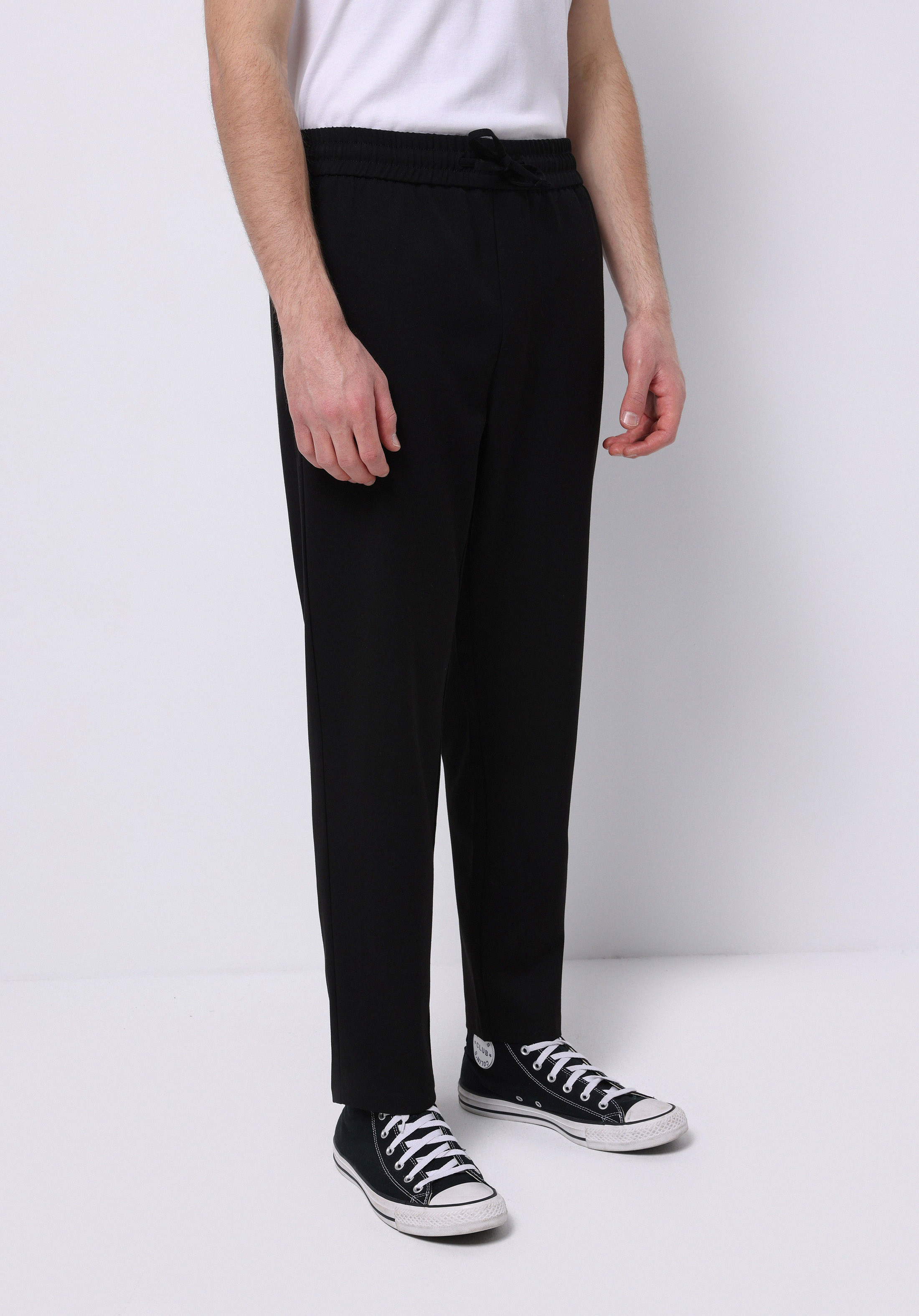 Afișați detalii pentru Pantaloni De Barbati Negru Regular Fit  Cl1075740