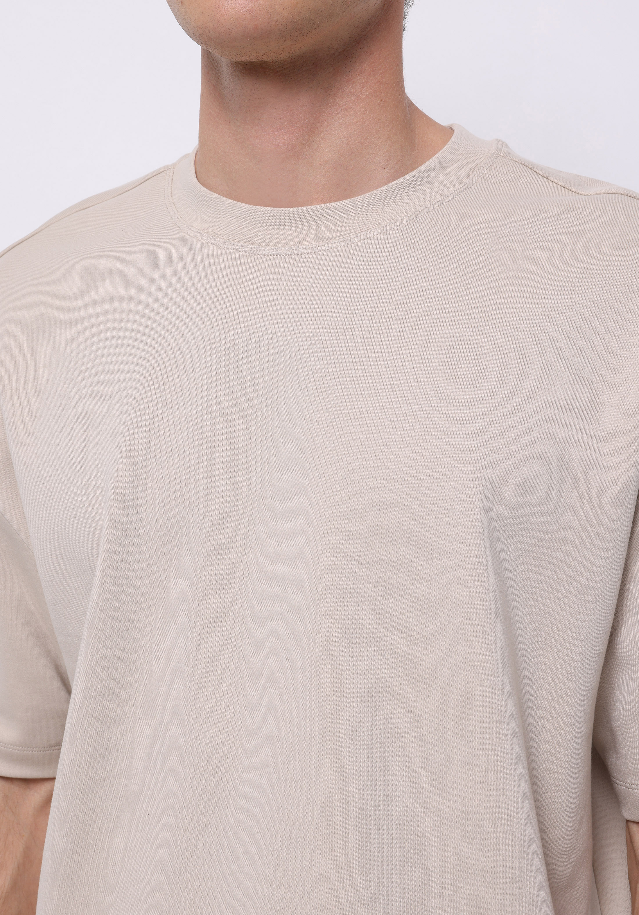 Afișați detalii pentru Tricou Cu Maneca Scurta De Barbati Alb Oversize Fit  Cl1076602