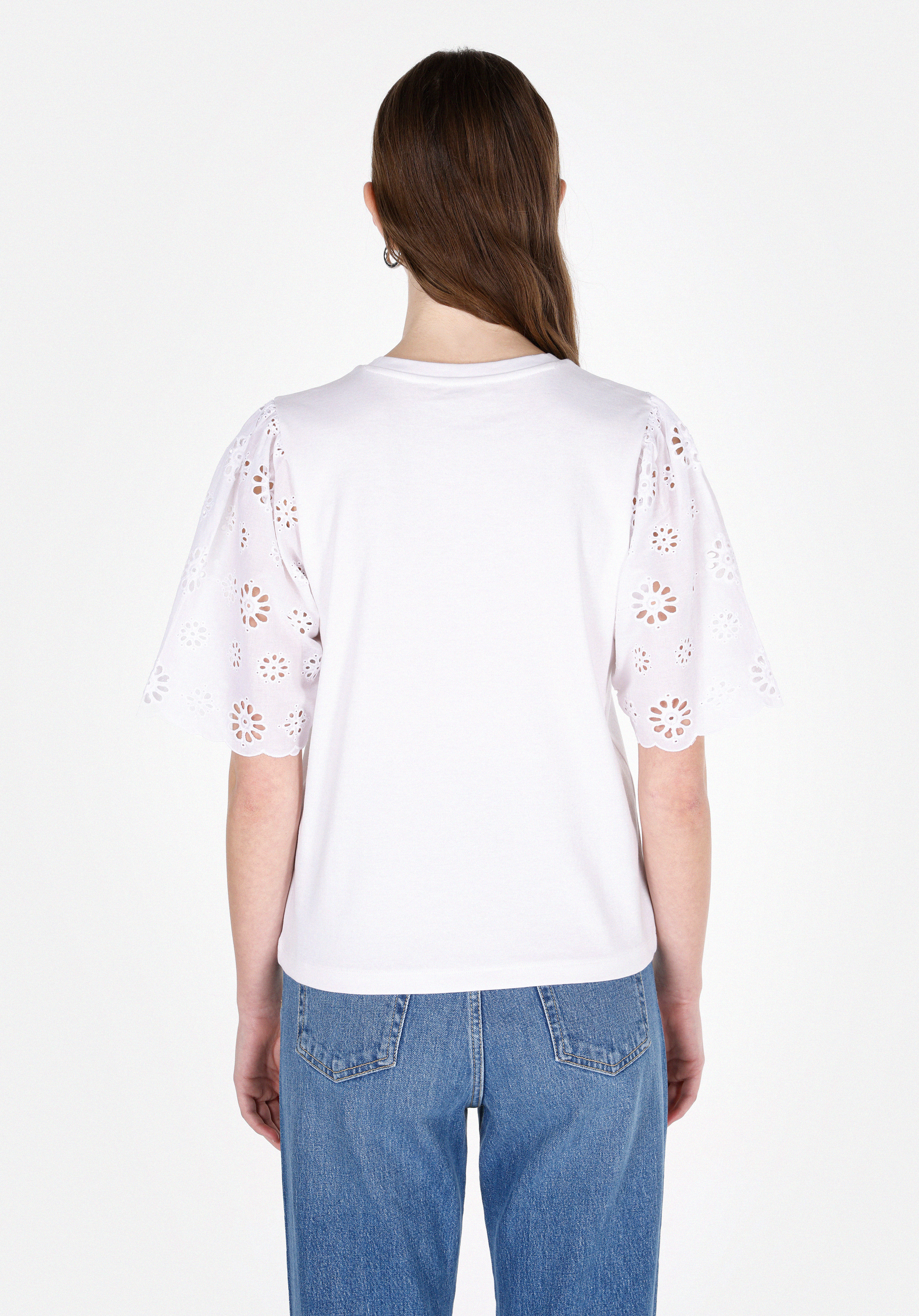 Afișați detalii pentru Bluza Cu Maneca Scurta De Dama Alb Regular Fit  Cl1073350
