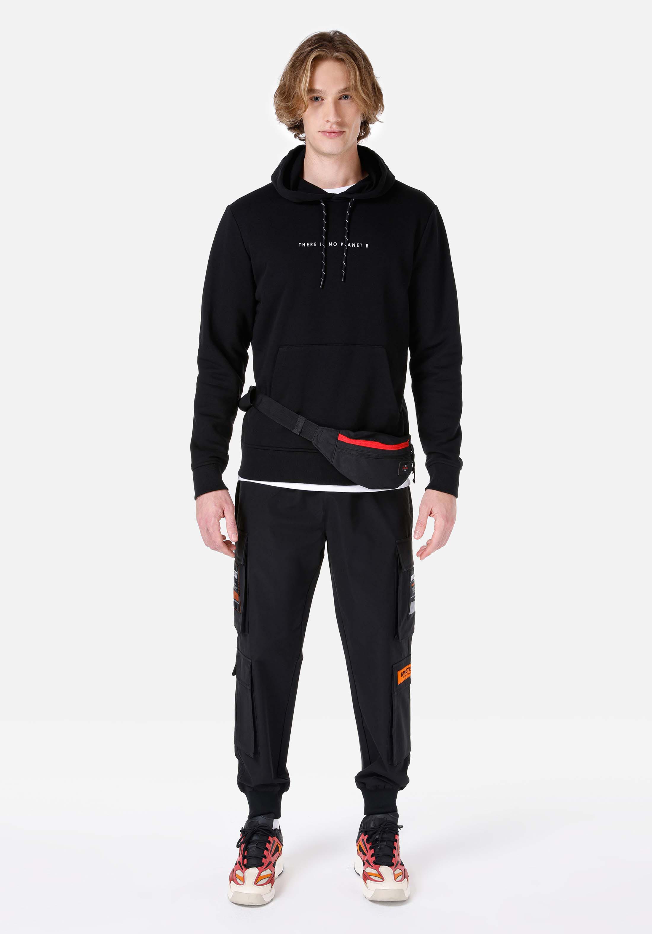 Afișați detalii pentru Hanorac / Bluza De Barbati Negru Regular Fit  Cl1066556
