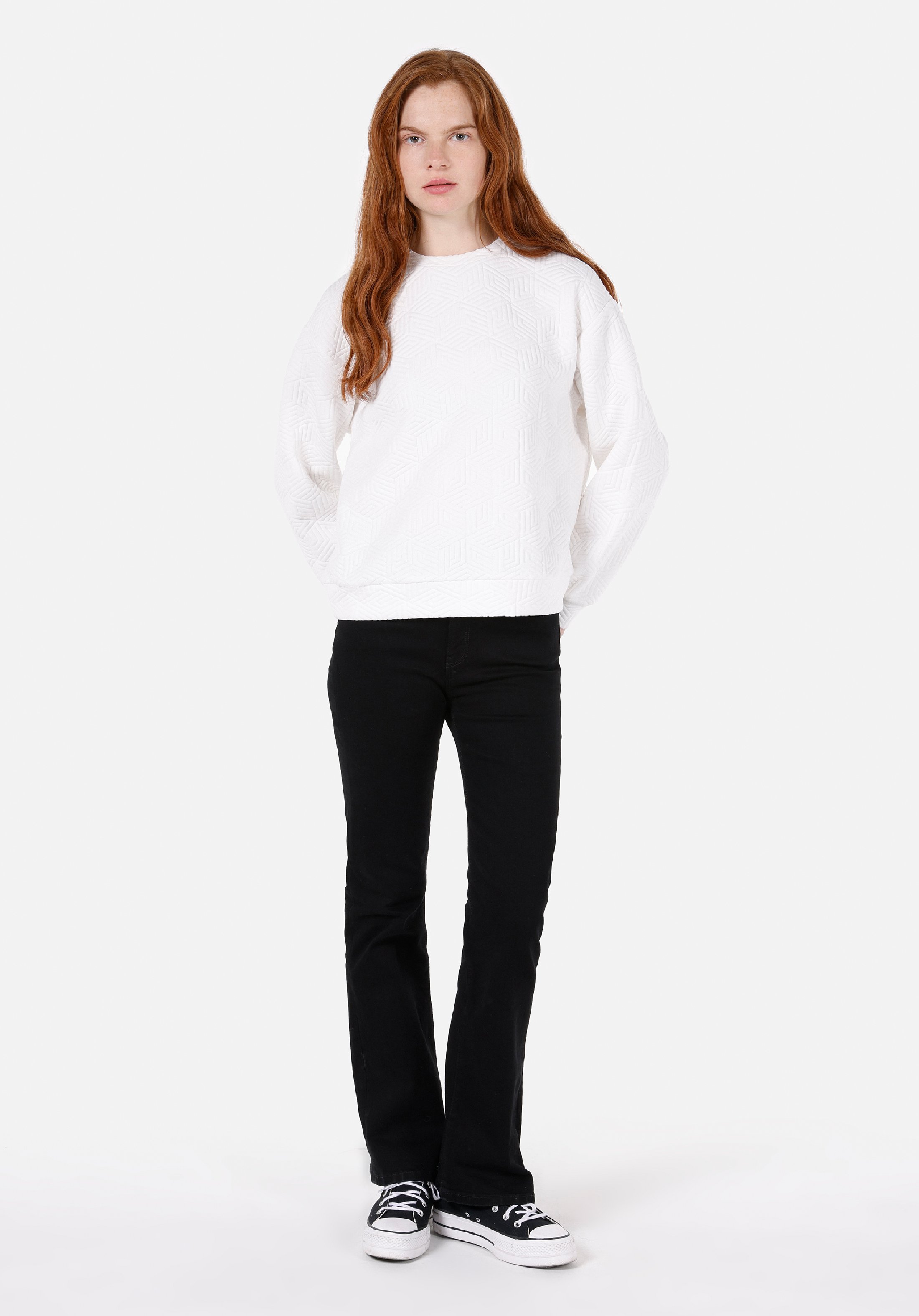 Afișați detalii pentru Hanorac / Bluza De Dama Alb Regular Fit  Cl1073671