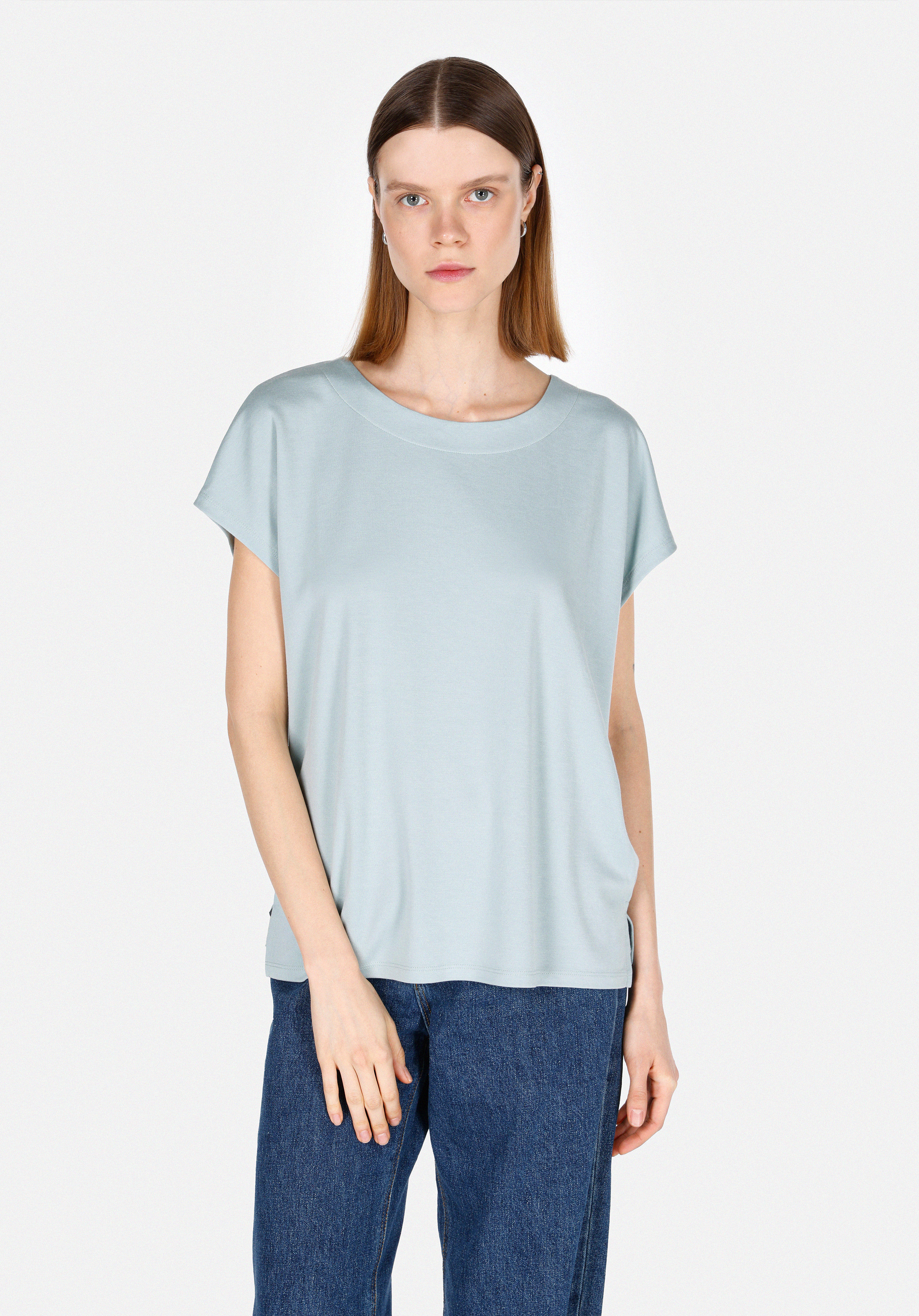 Afișați detalii pentru Tricou Cu Maneca Scurta De Dama Verde Regular Fit  Cl1073833