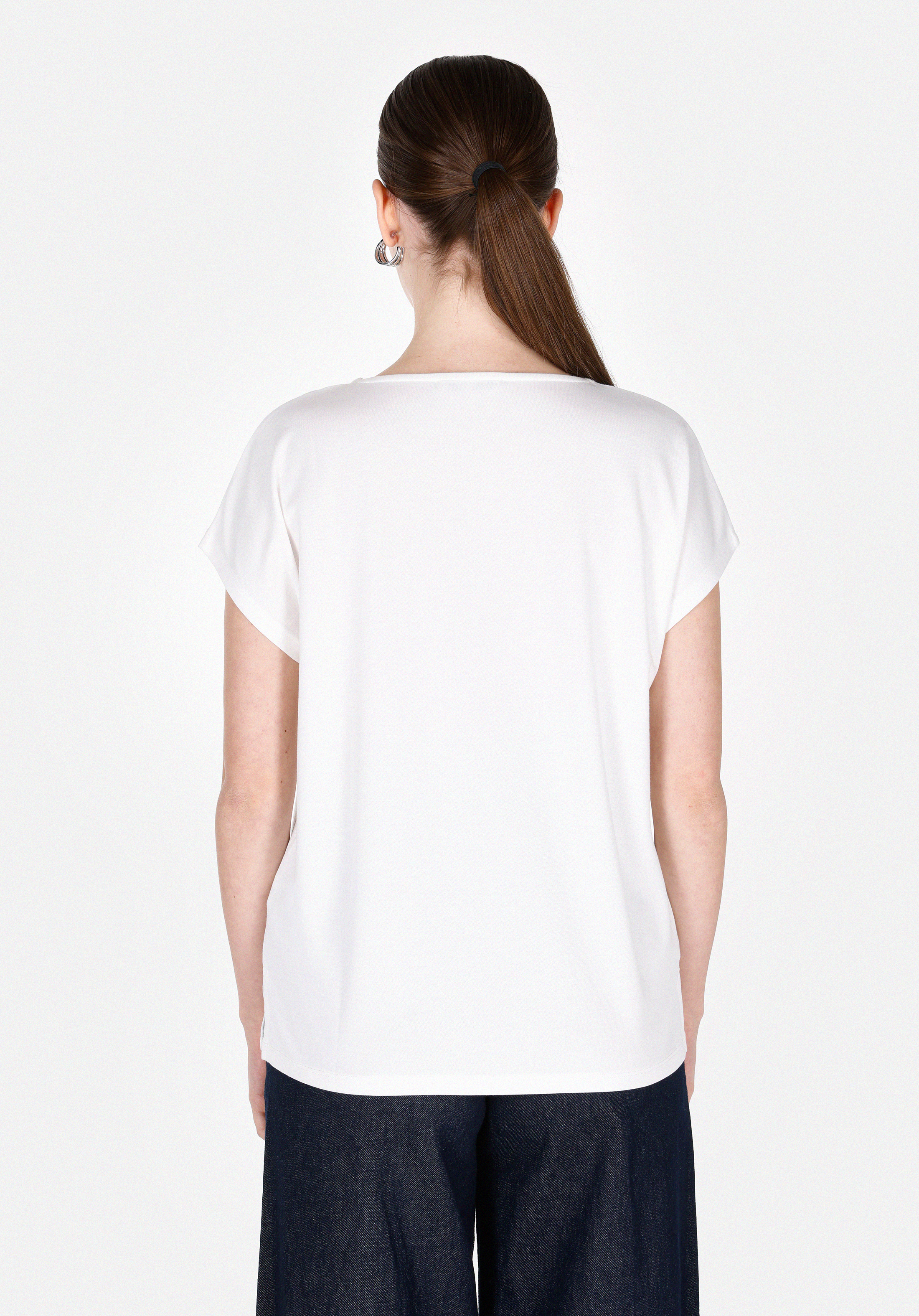 Afișați detalii pentru Tricou Cu Maneca Scurta De Dama Alb Regular Fit  Cl1073833