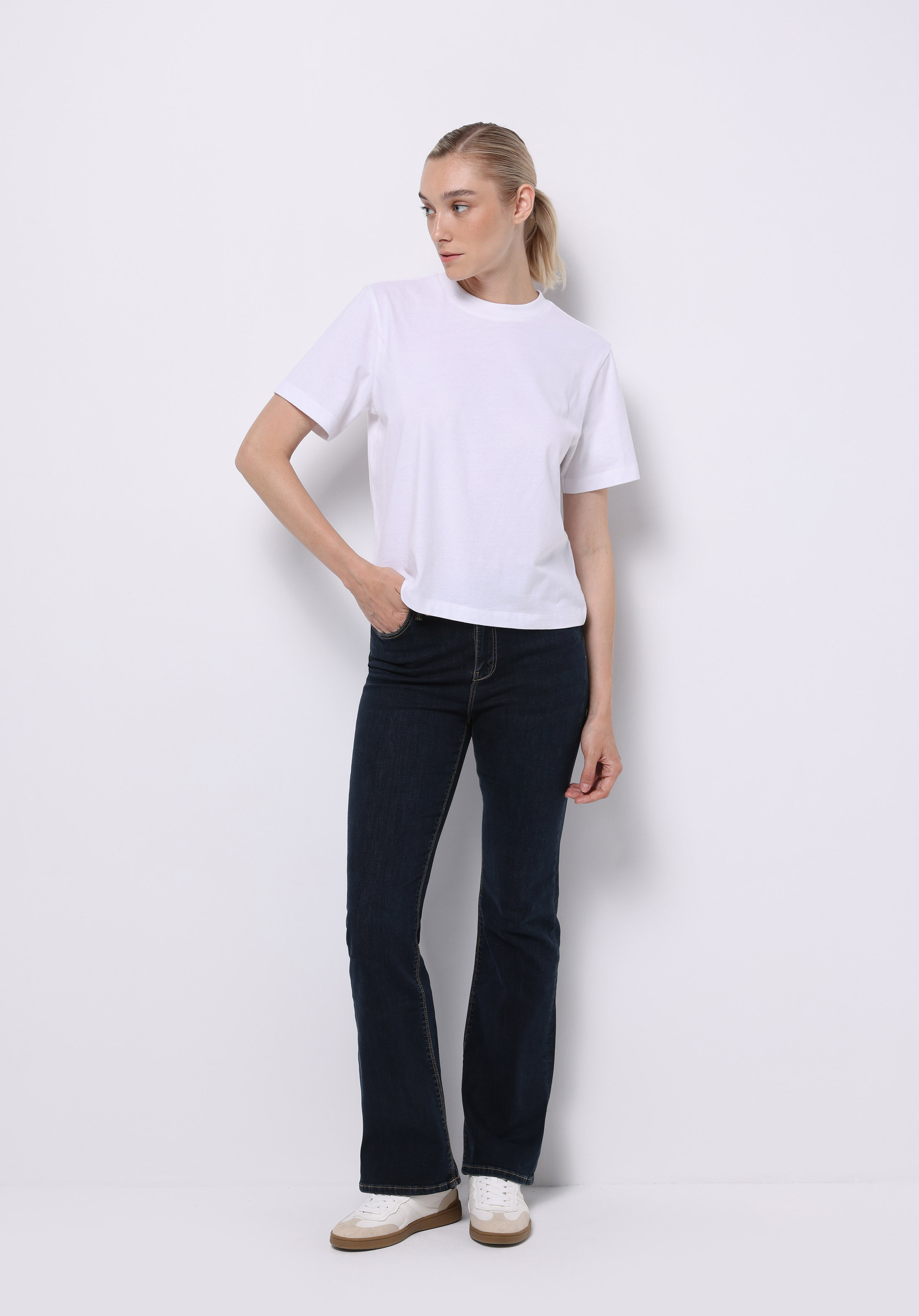 Afișați detalii pentru Pantaloni De Dama Albastru Regular Fit 791 Monica Cl1075961