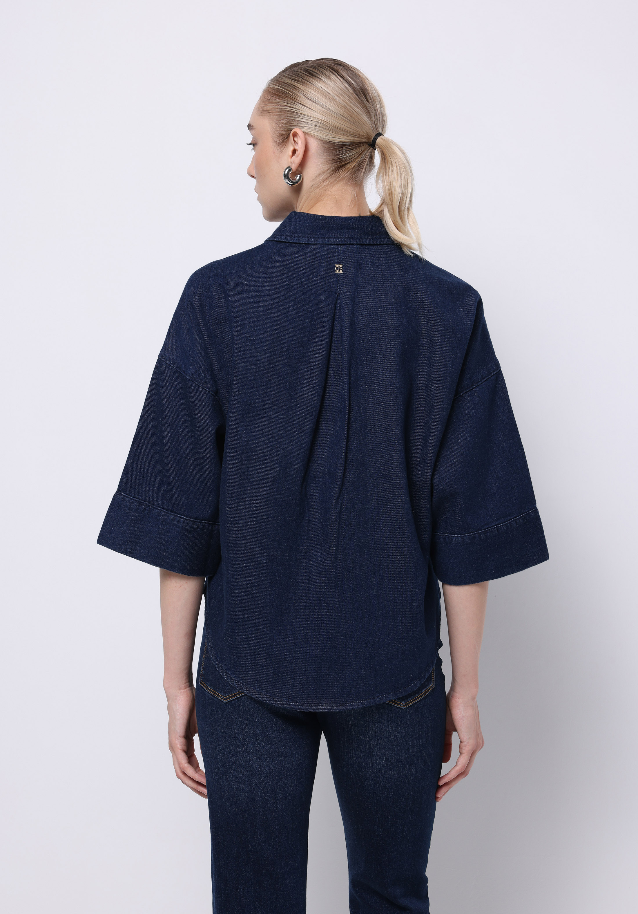 Afișați detalii pentru Camasa Cu Maneca Lunga De Dama Negru Oversize Fit  Cl1076036