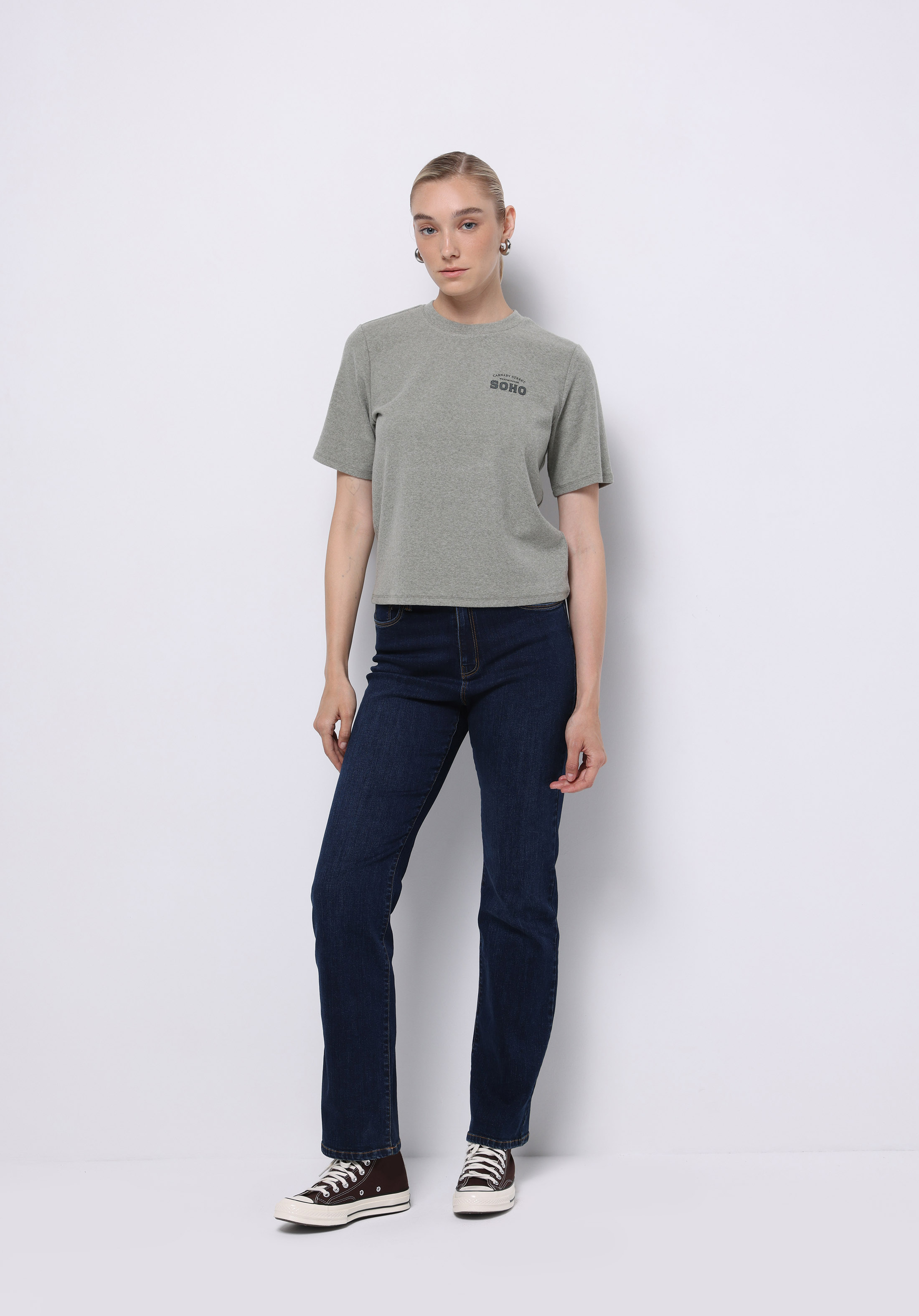 Afișați detalii pentru Tricou Cu Maneca Scurta De Dama Verde Regular Fit  Cl1076361