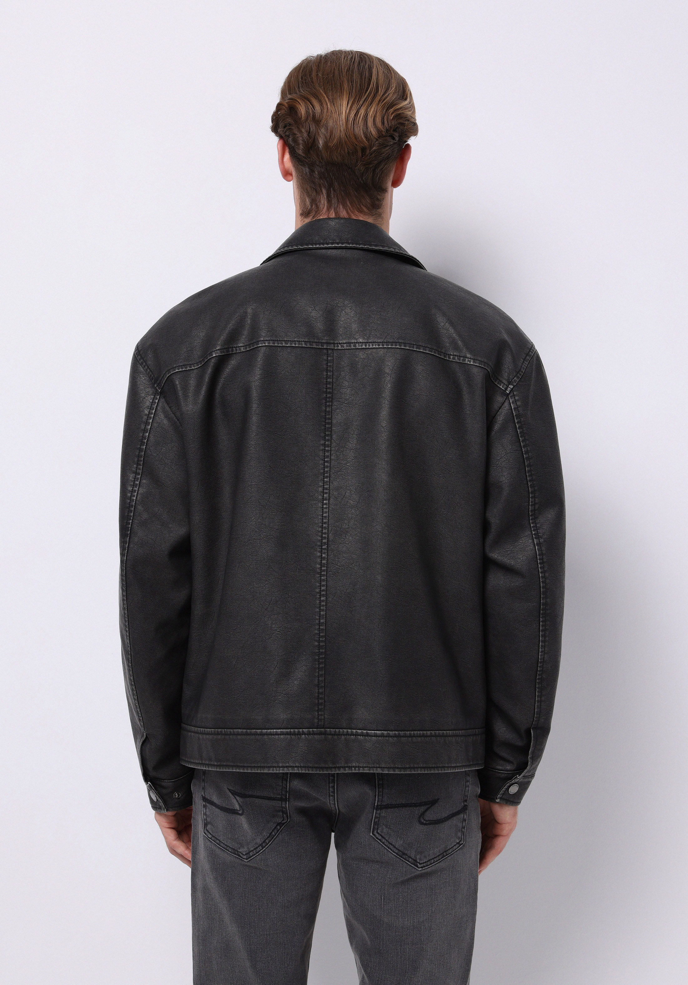 Afișați detalii pentru Jacheta De Barbati Negru Slim Fit  Cl1076178