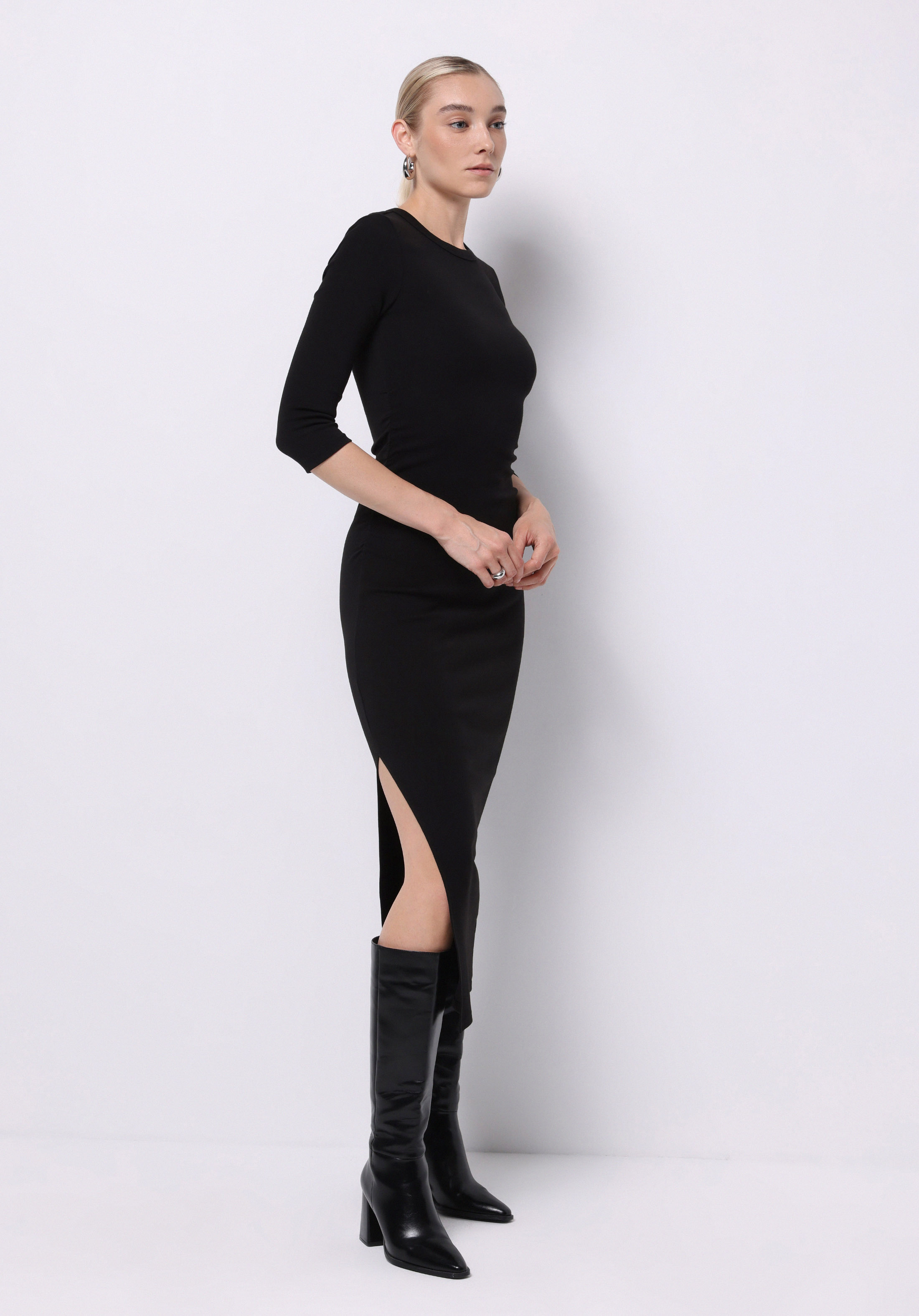 Afișați detalii pentru Rochie De Dama Negru Slim Fit  Cl1076177