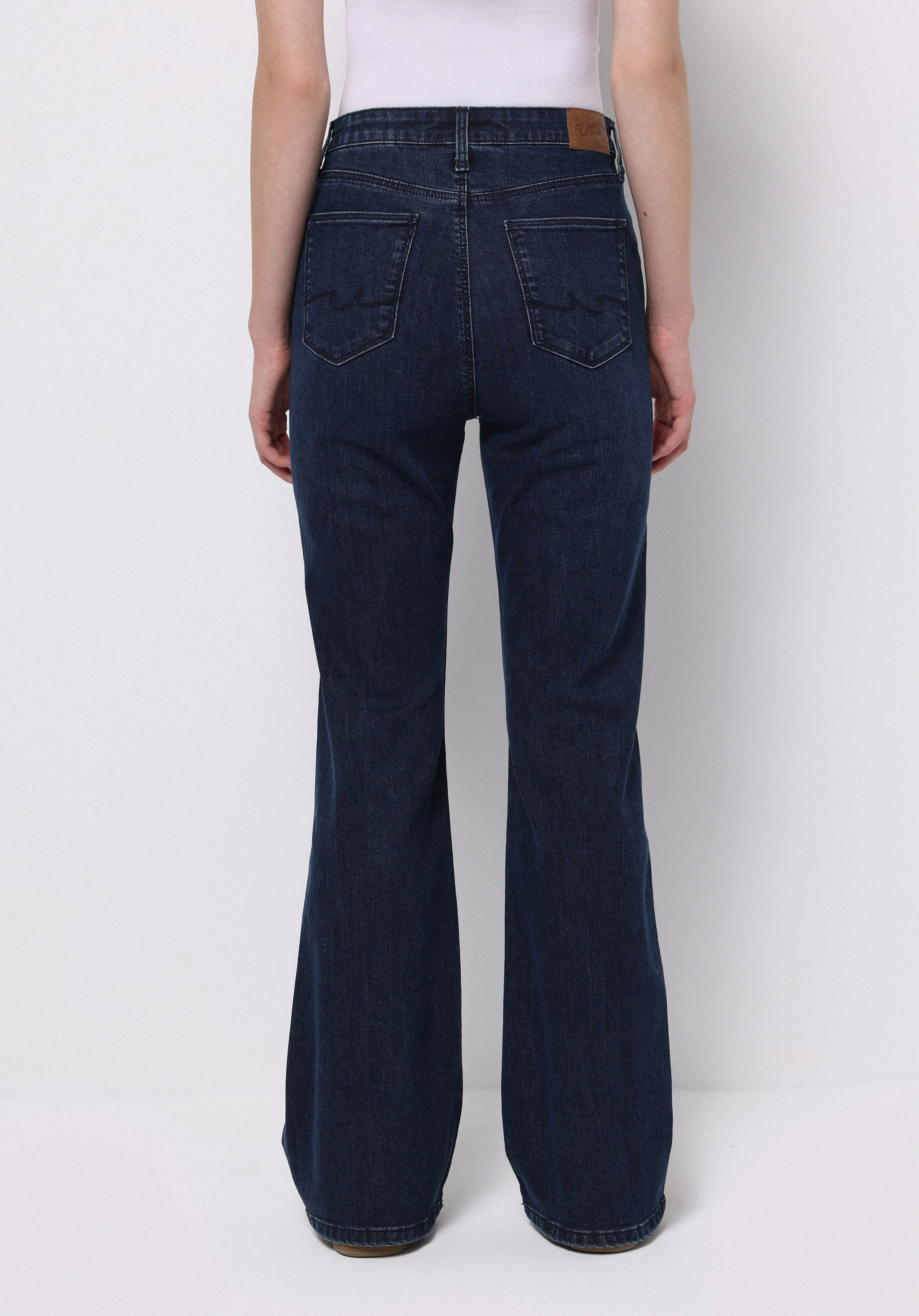 Afișați detalii pentru Pantaloni De Dama Albastru Marin Regular Fit 791 Monica Cl1076743