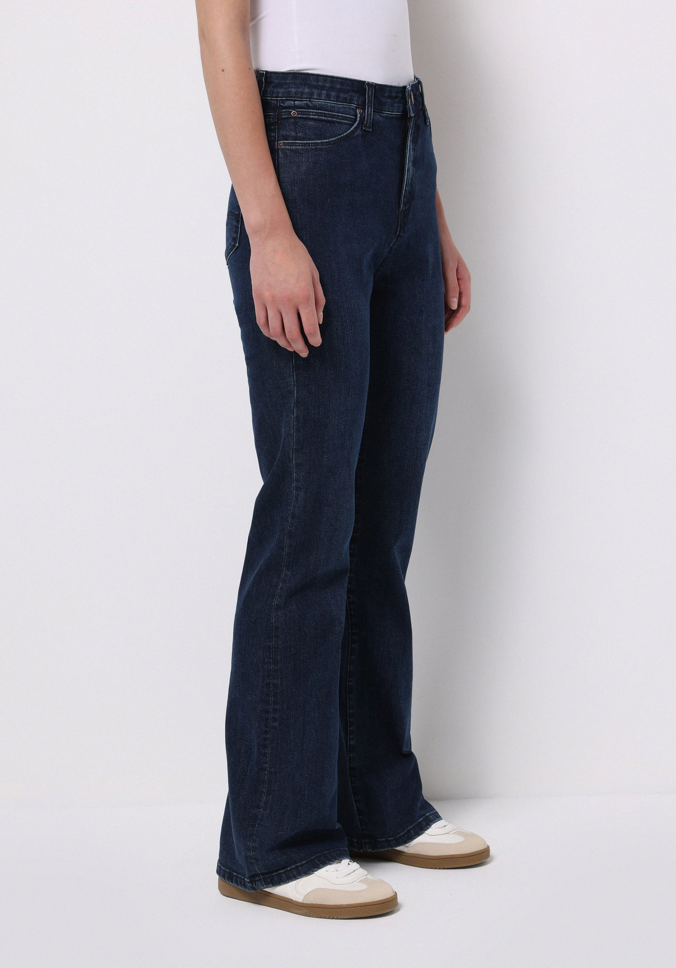 Afișați detalii pentru Pantaloni De Dama Albastru Marin Regular Fit 791 Monica Cl1076743