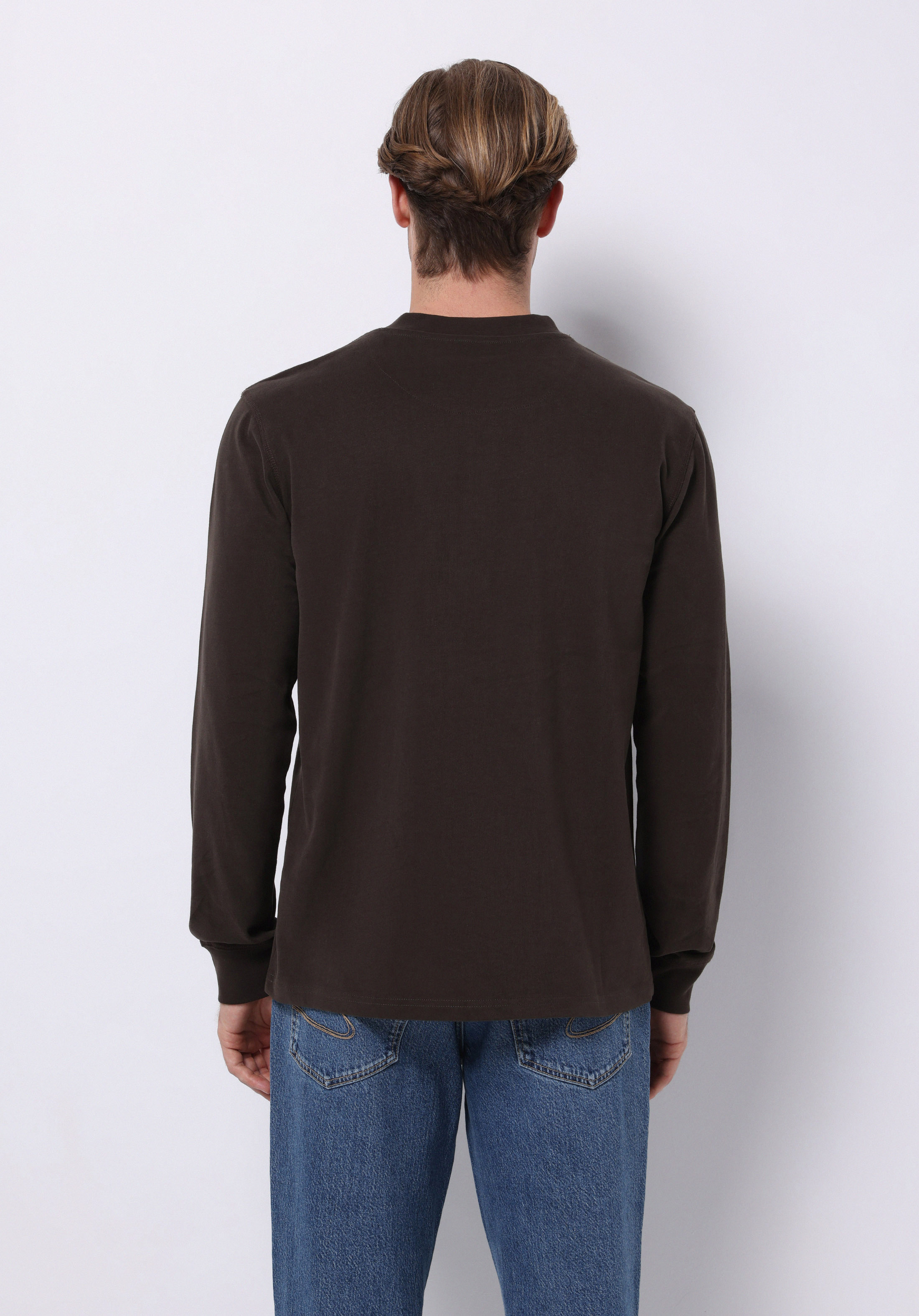 Afișați detalii pentru Tricou Cu Maneca Lunga De Barbati Maro Slim Fit  Cl1065875