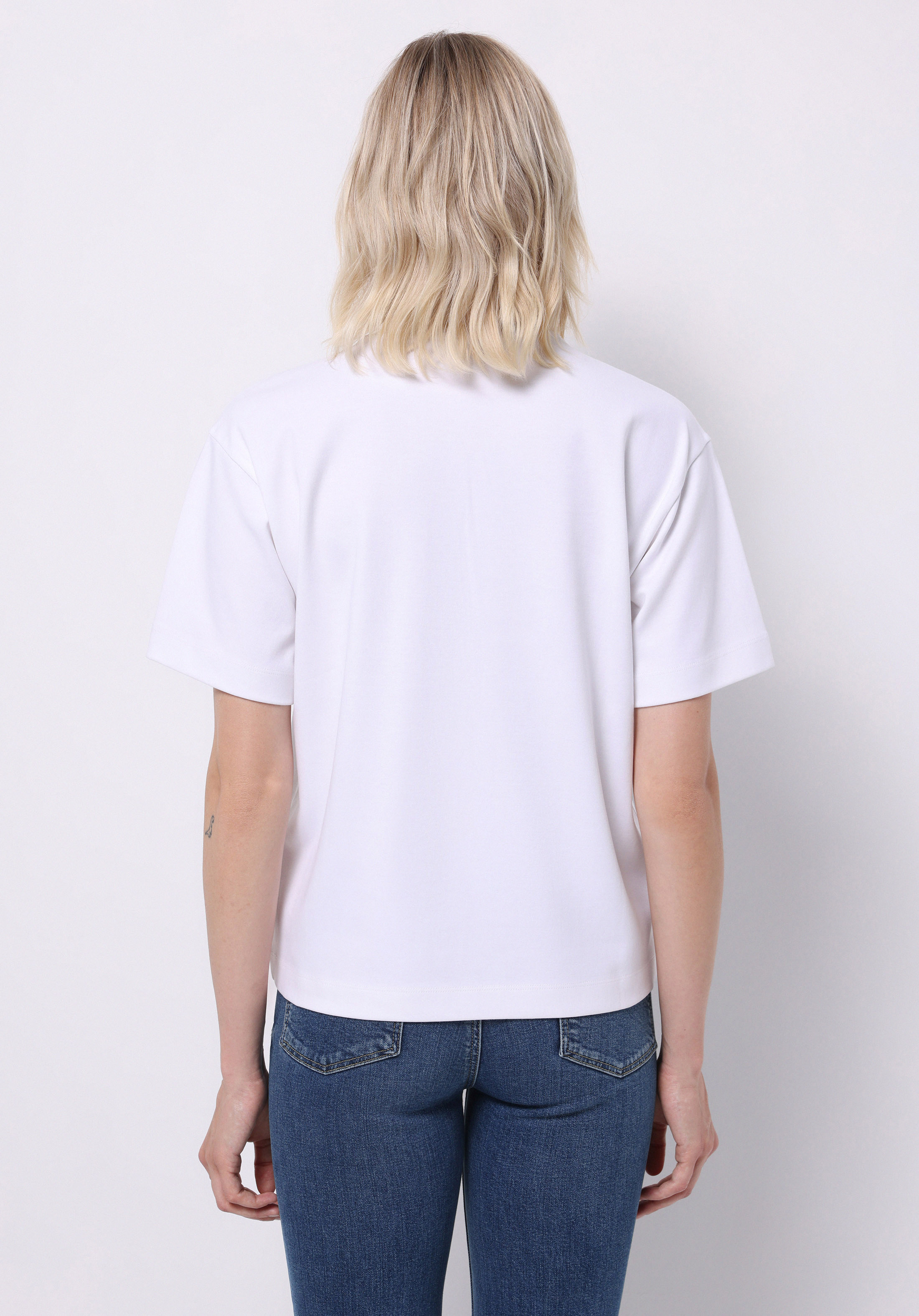 Afișați detalii pentru Tricou Cu Maneca Scurta De Dama Alb Regular Fit  Cl1076097