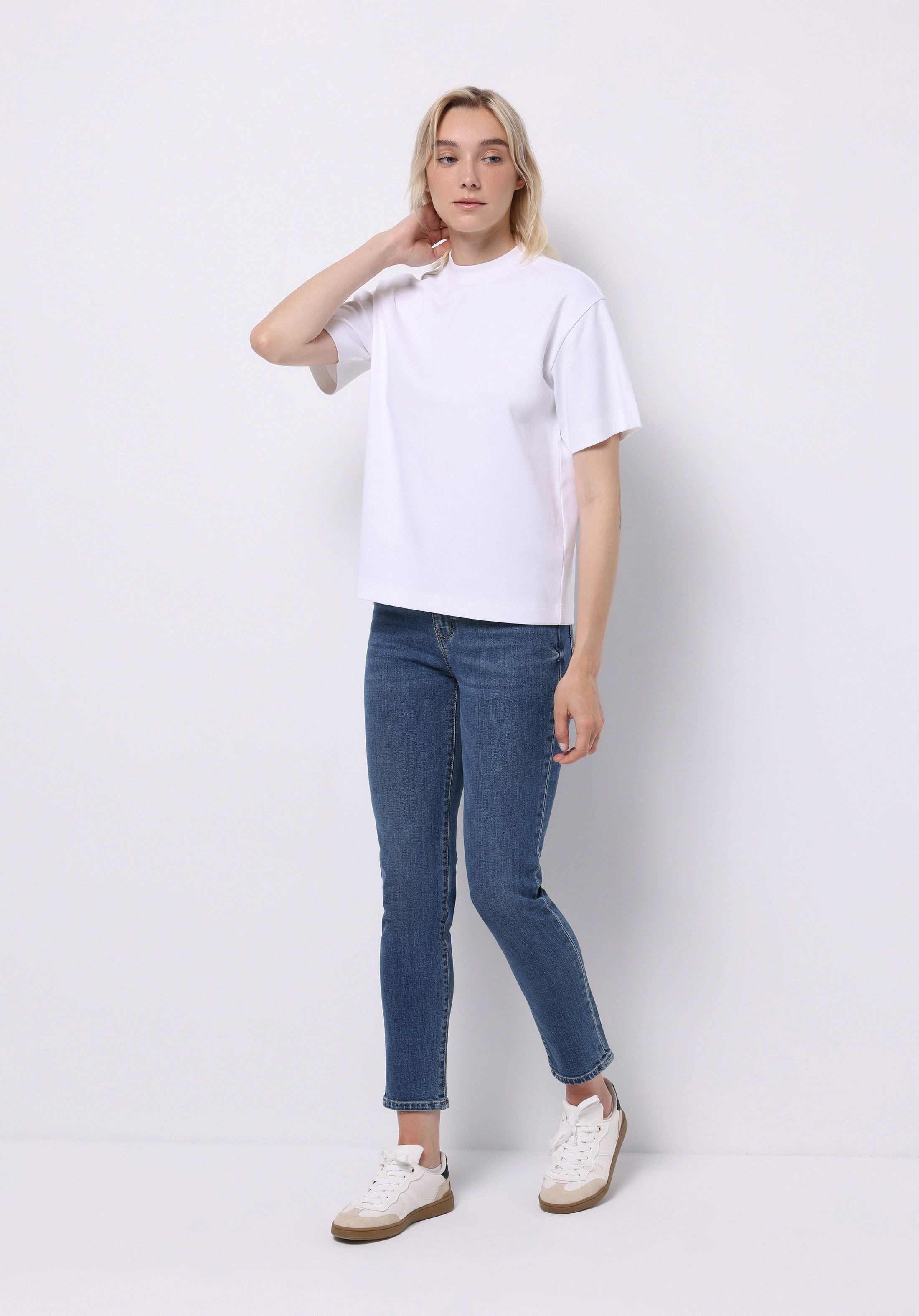 Afișați detalii pentru Tricou Cu Maneca Scurta De Dama Alb Regular Fit  Cl1076097