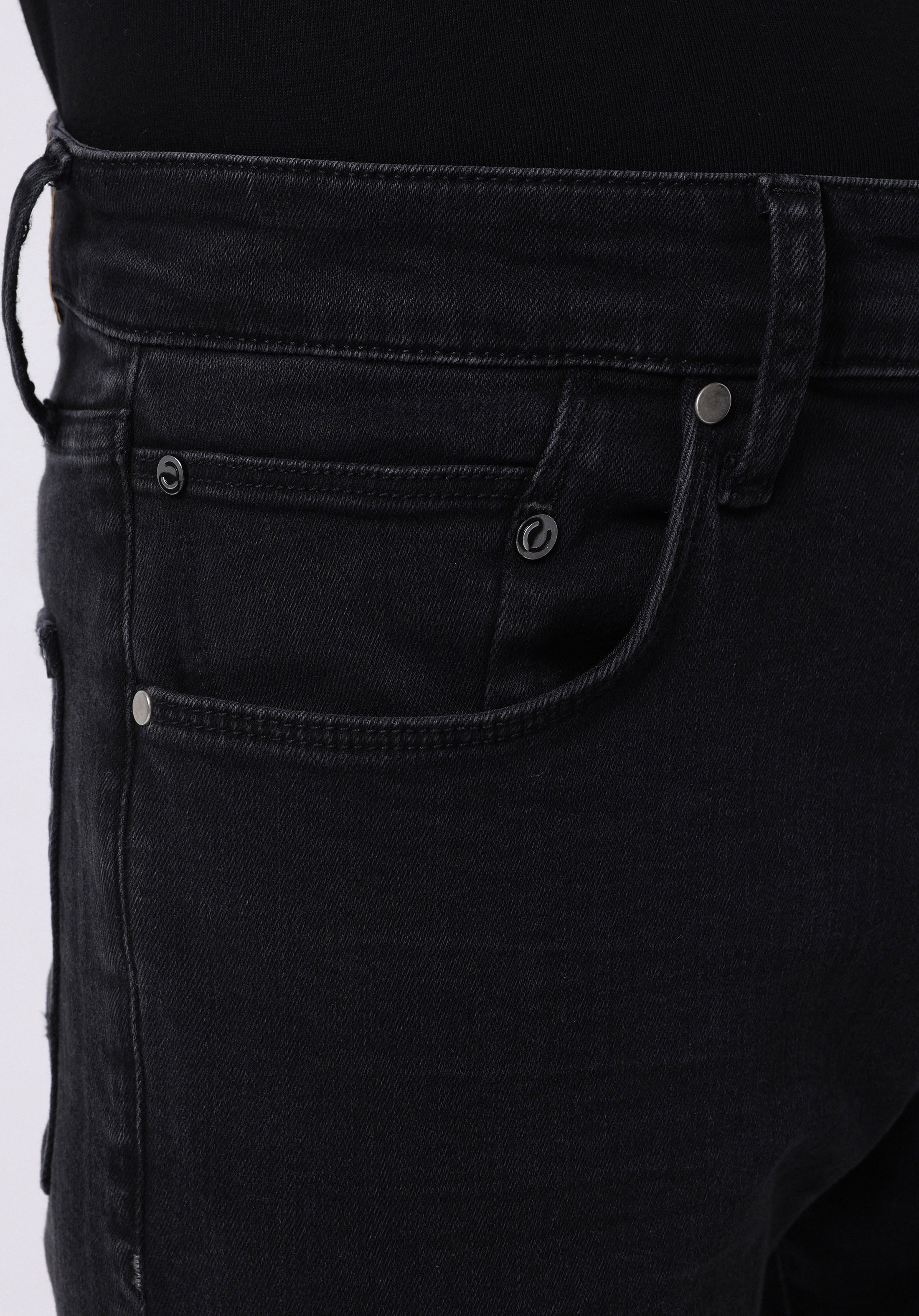Afișați detalii pentru Pantaloni De Barbati Negru Skinny Fit  Cl1075978