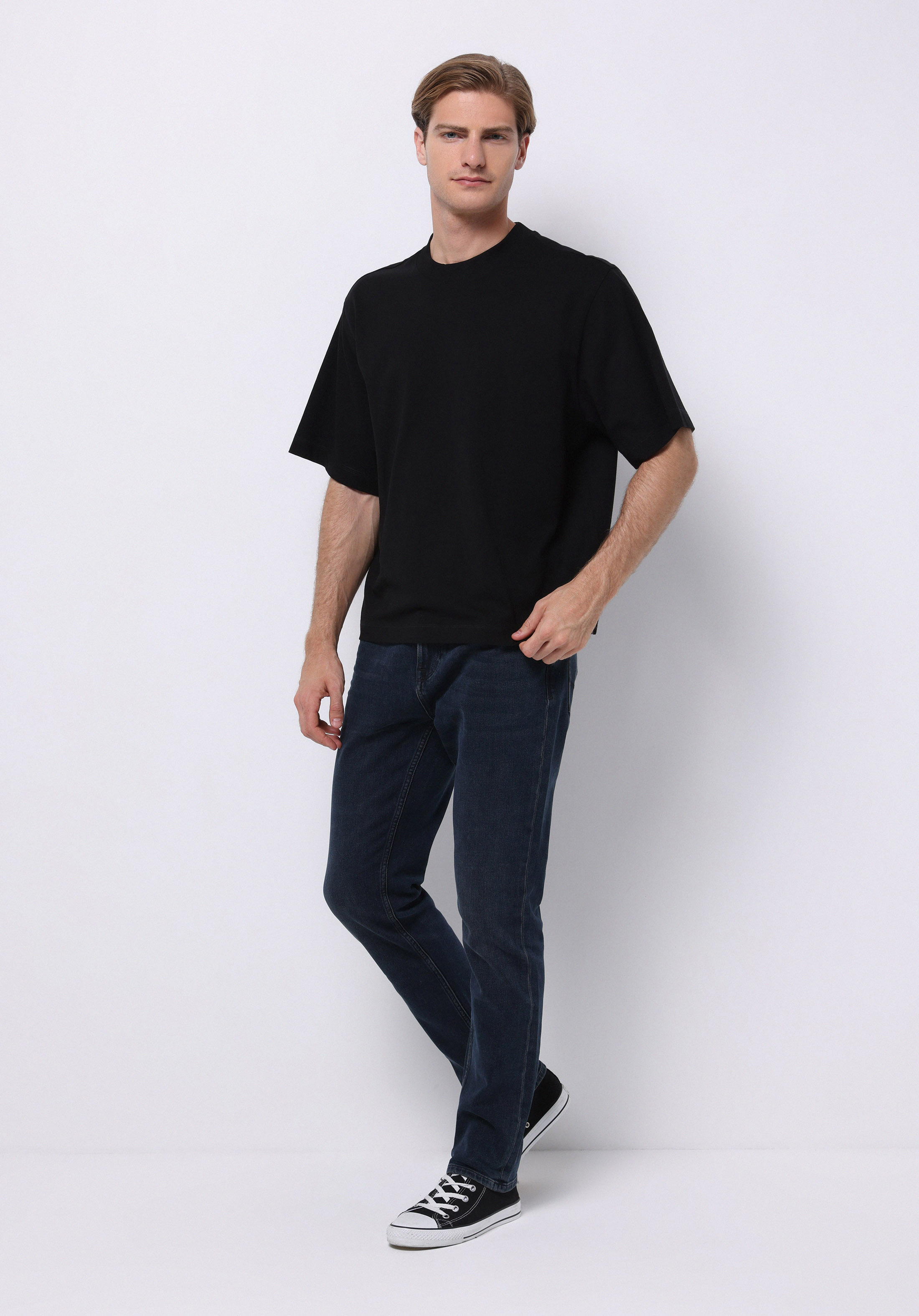 Afișați detalii pentru Pantaloni De Barbati Albastru Inchis Regular Fit 067 Jack Cl1076532