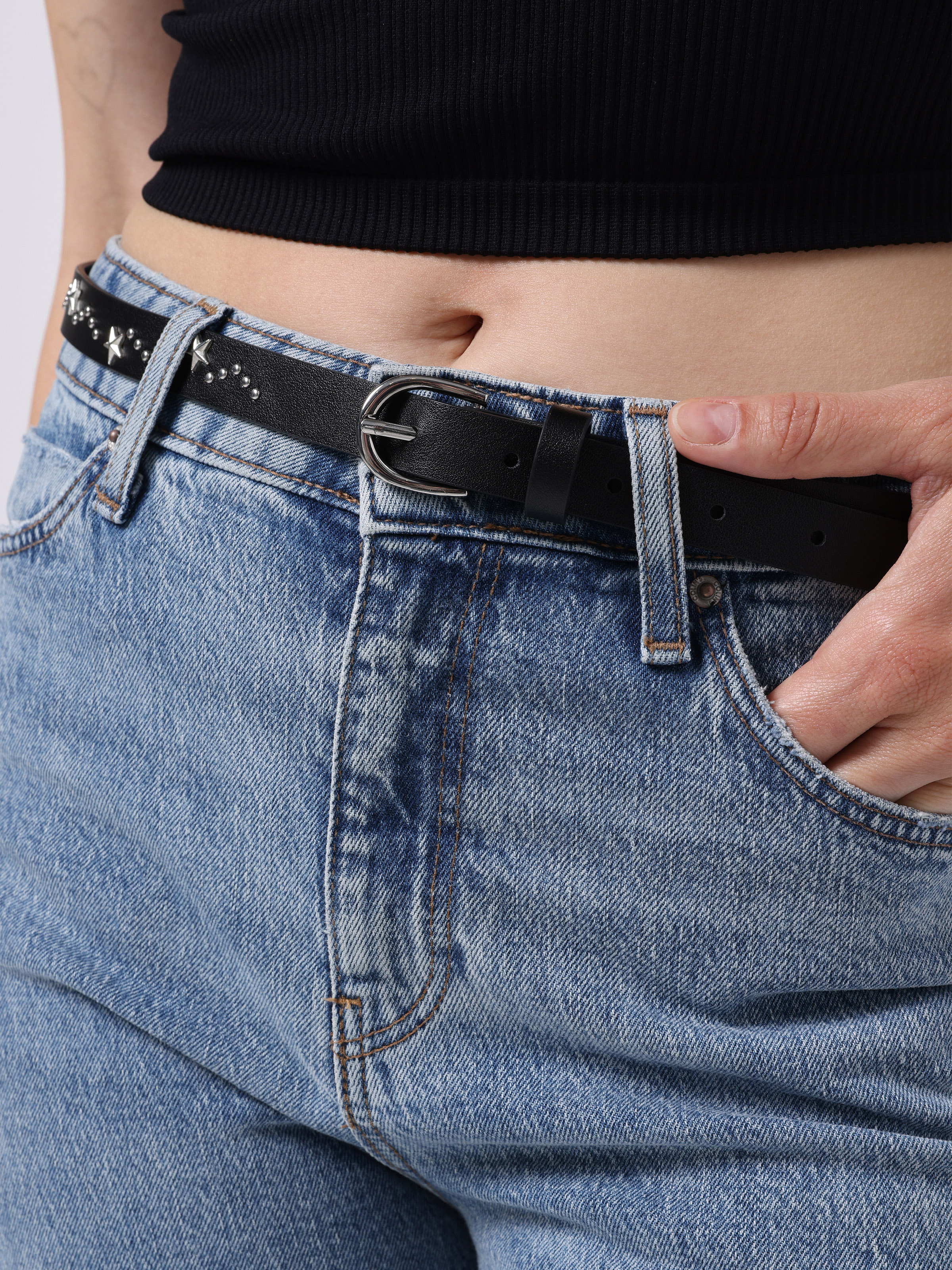 Afișați detalii pentru Curea De Dama Negru Modern Fit  Cl1076136