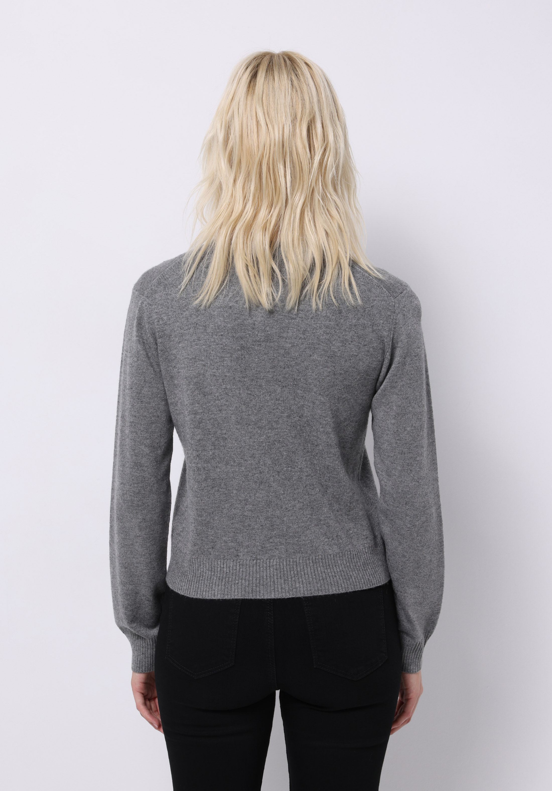 Afișați detalii pentru Cardigan De Dama Gri Slim Fit  Cl1076473
