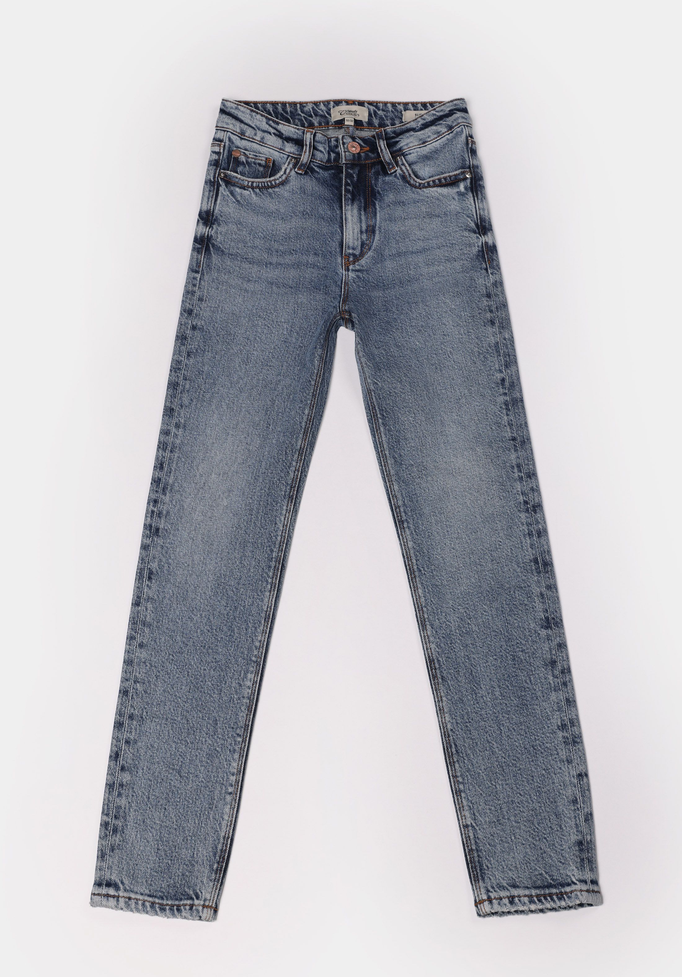 Afișați detalii pentru Pantaloni De Dama Albastru Slim Fit 703 Carla Cl1074858