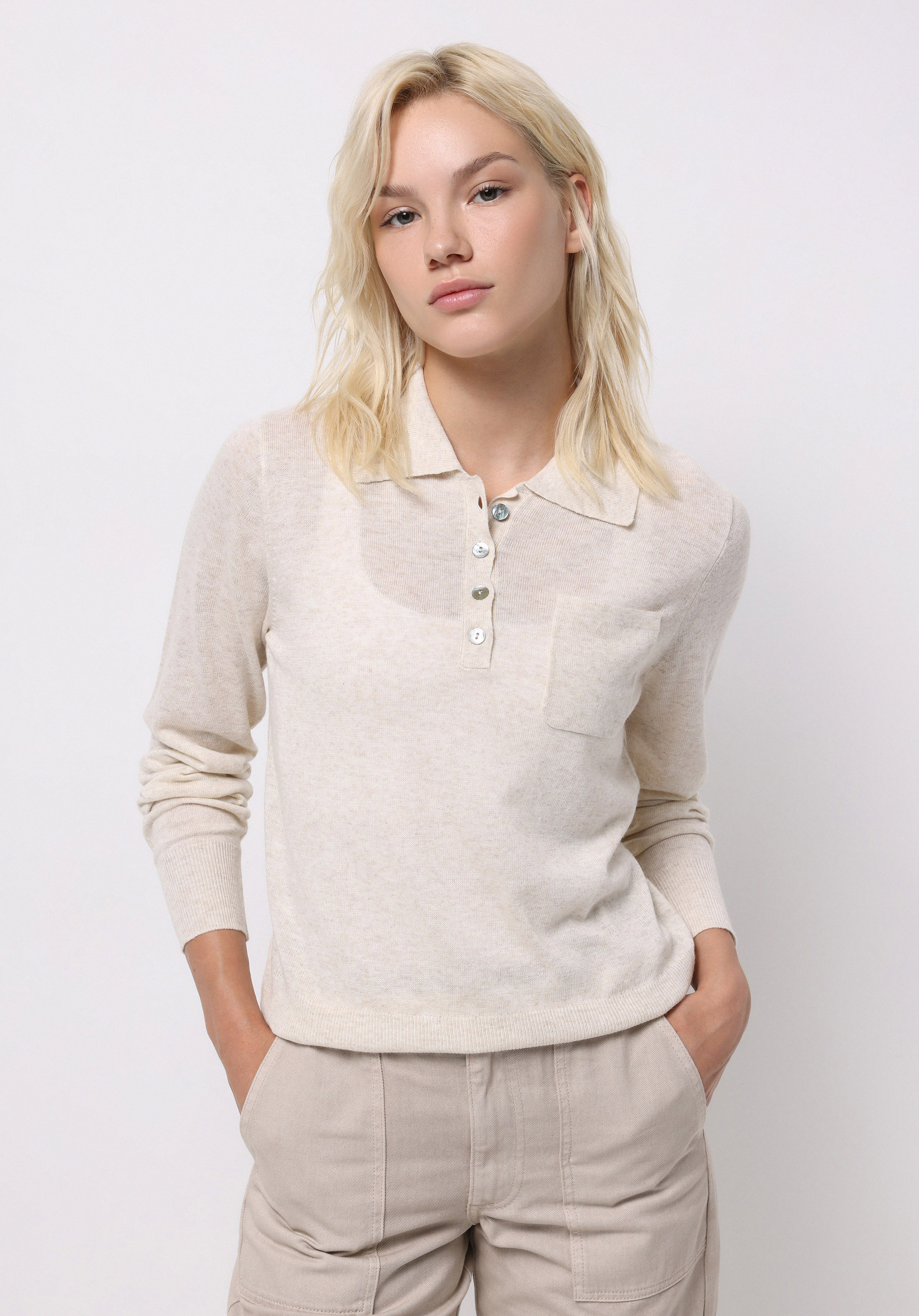 Afișați detalii pentru Pulover De Dama Ecru Slim Fit  Cl1075730