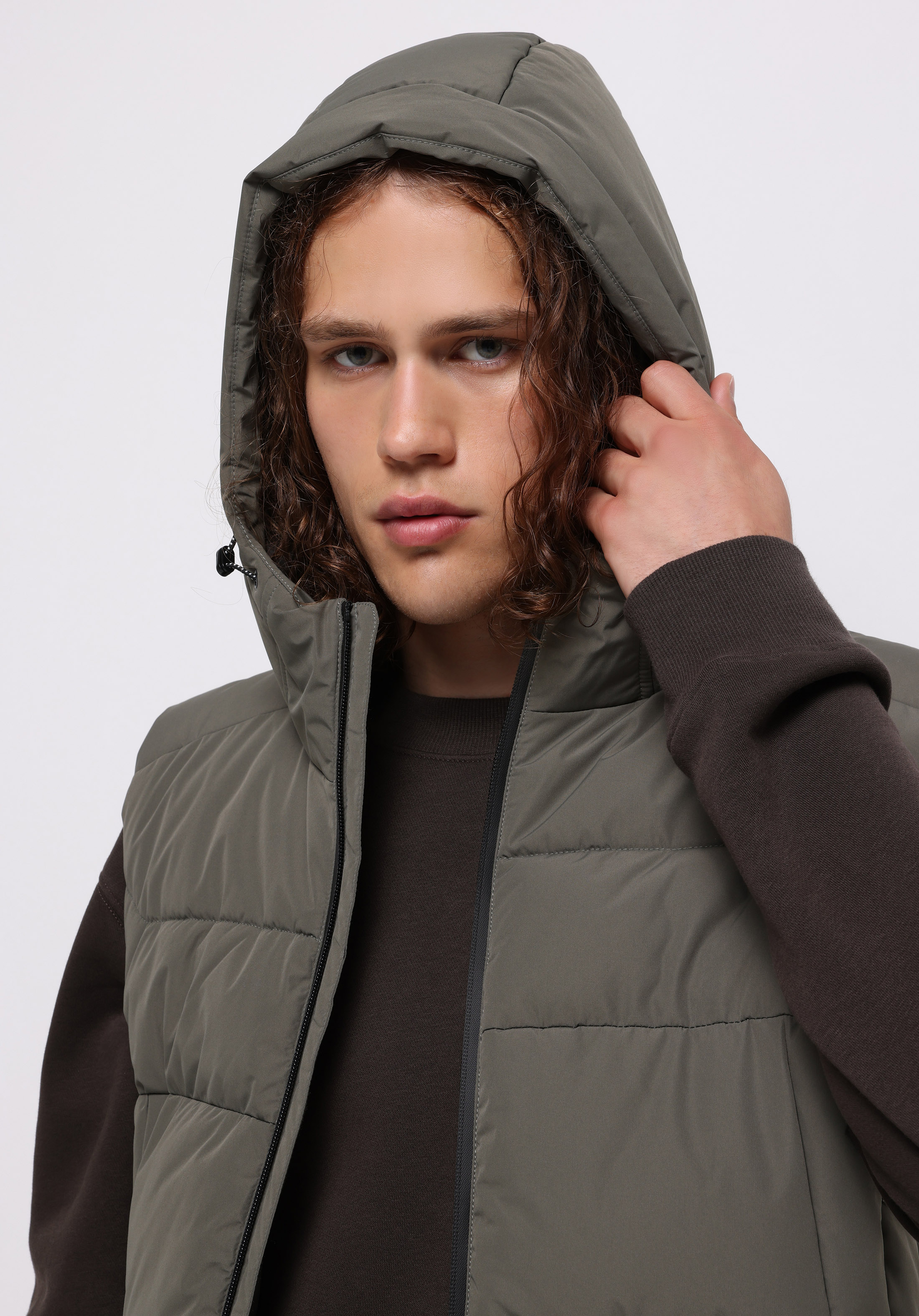 Afișați detalii pentru Vesta De Barbati Verde Slim Fit  Cl1076538