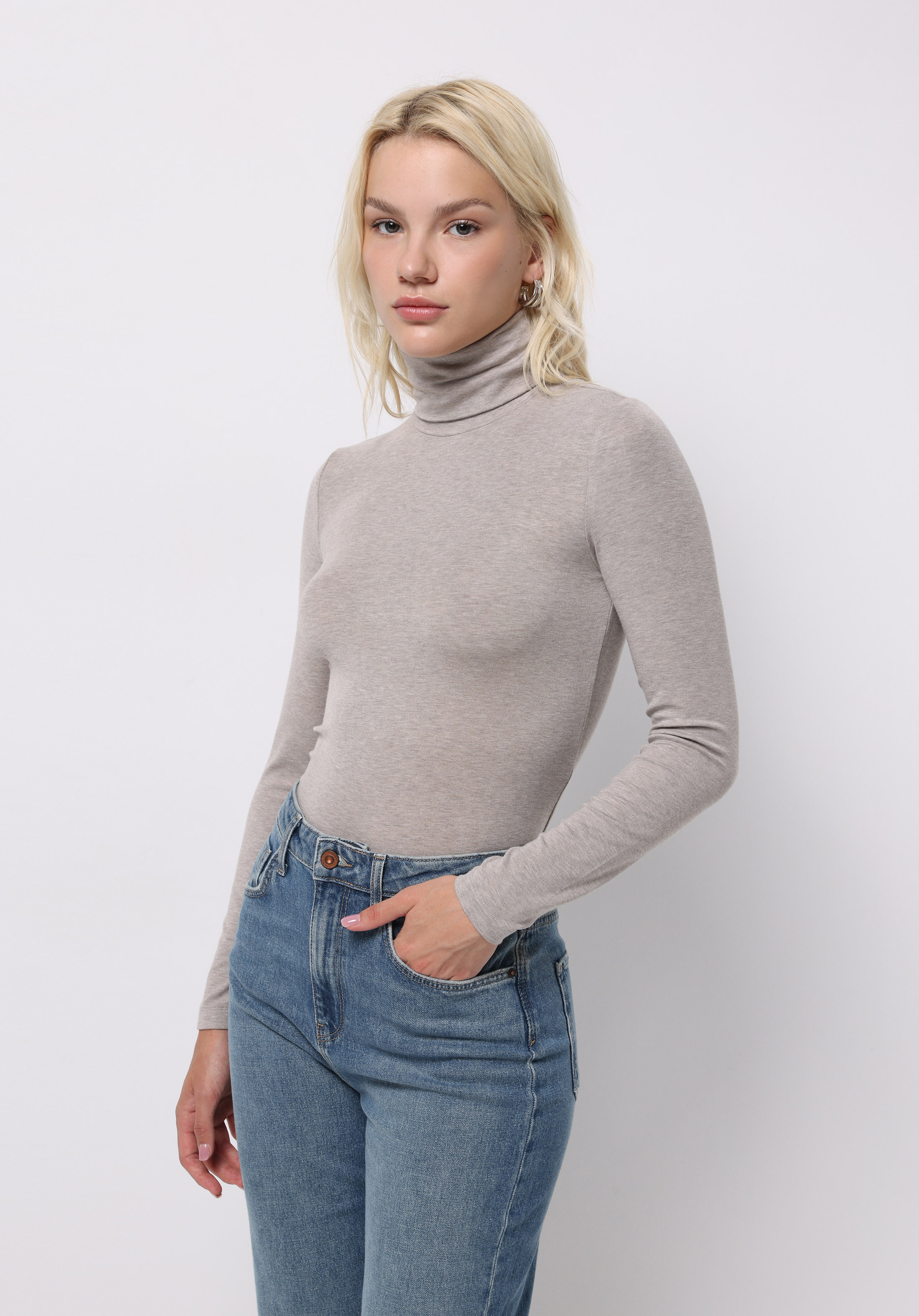 Afișați detalii pentru Tricou Cu Maneca Lunga De Dama  Slim Fit  Cl1076444
