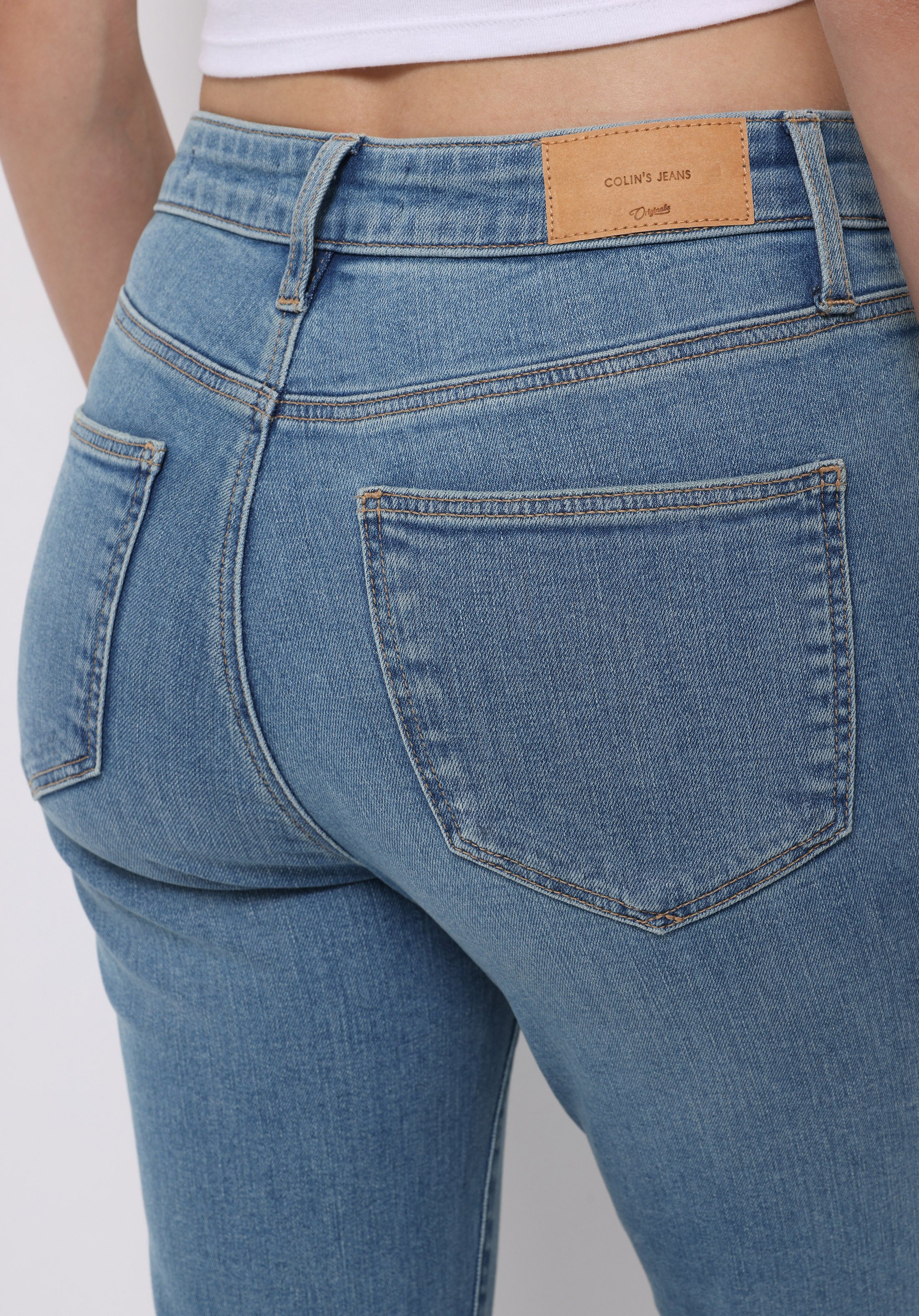 Afișați detalii pentru Pantaloni De Dama Albastru Slim Fit 703 Carla Cl1076571
