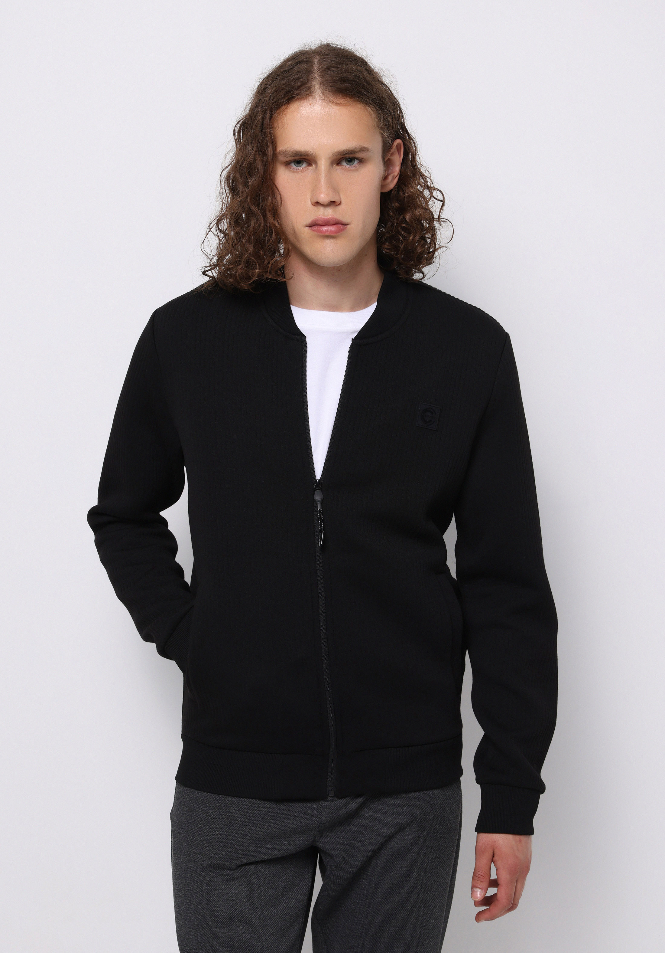 Afișați detalii pentru Jacheta De Barbati Negru Slim Fit  Cl1075914