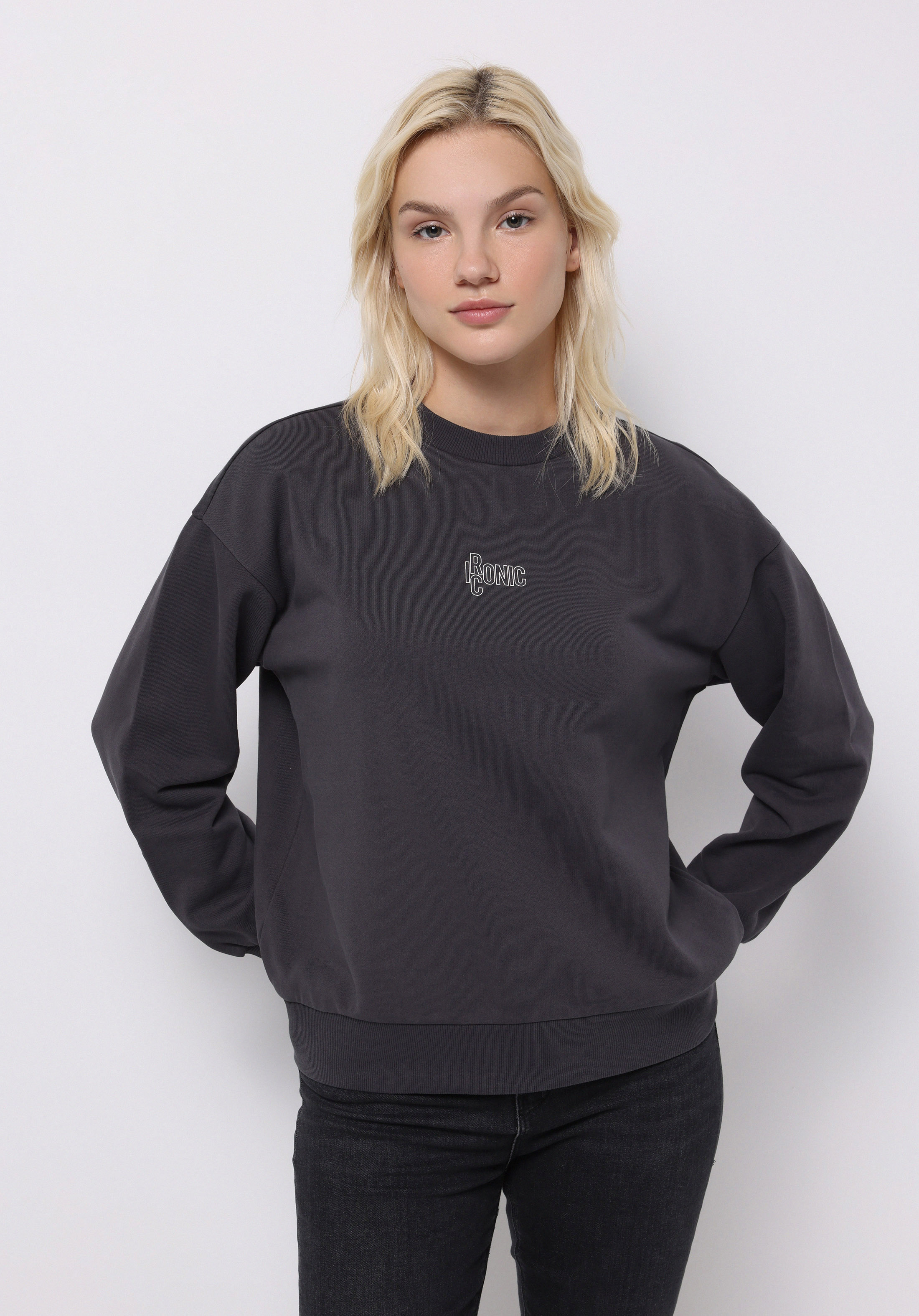 Afișați detalii pentru Hanorac / Bluza De Dama Antracit Regular Fit  Cl1075943