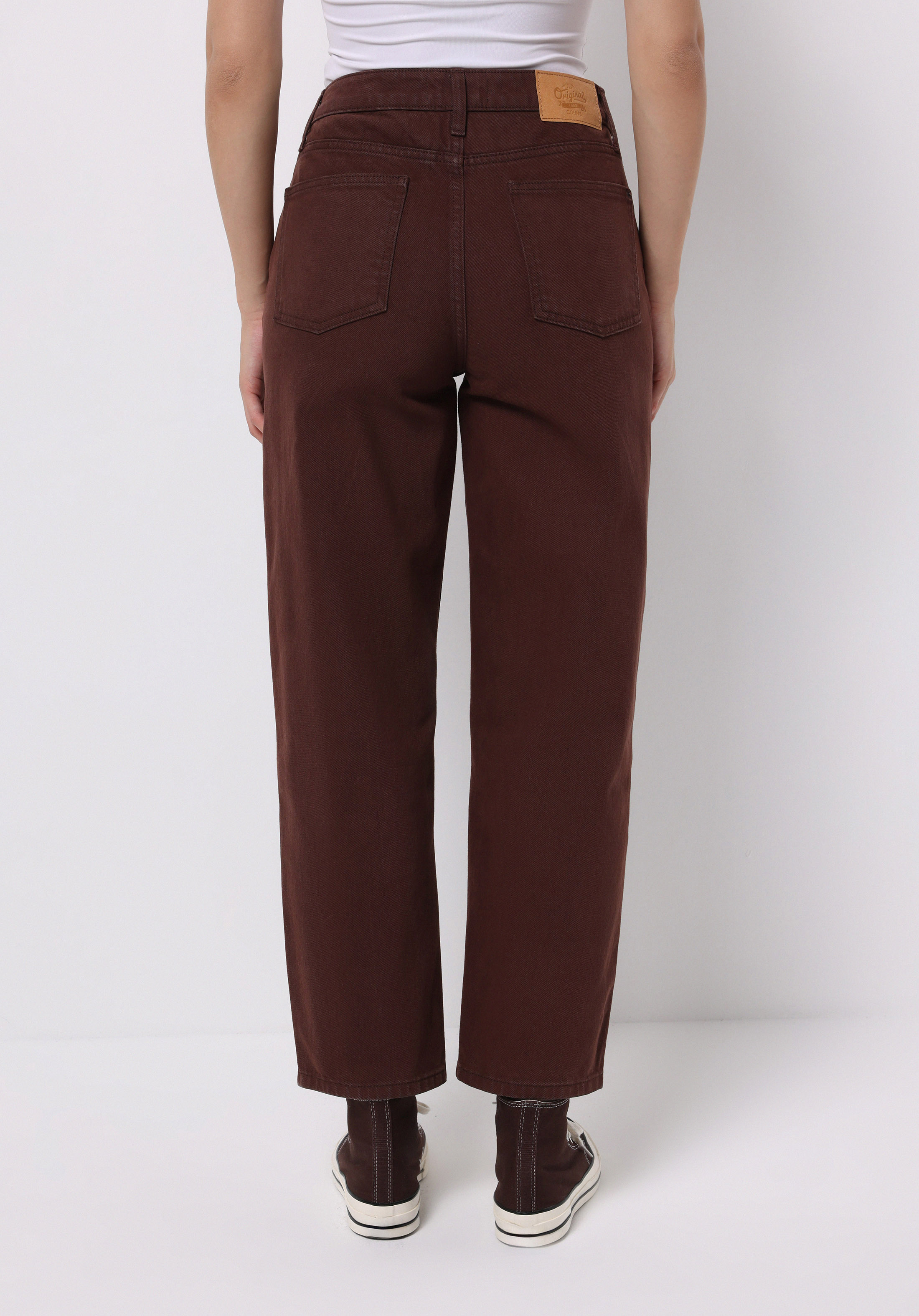 Afișați detalii pentru Pantaloni De Dama Maro Barrel Fit  Cl1076105